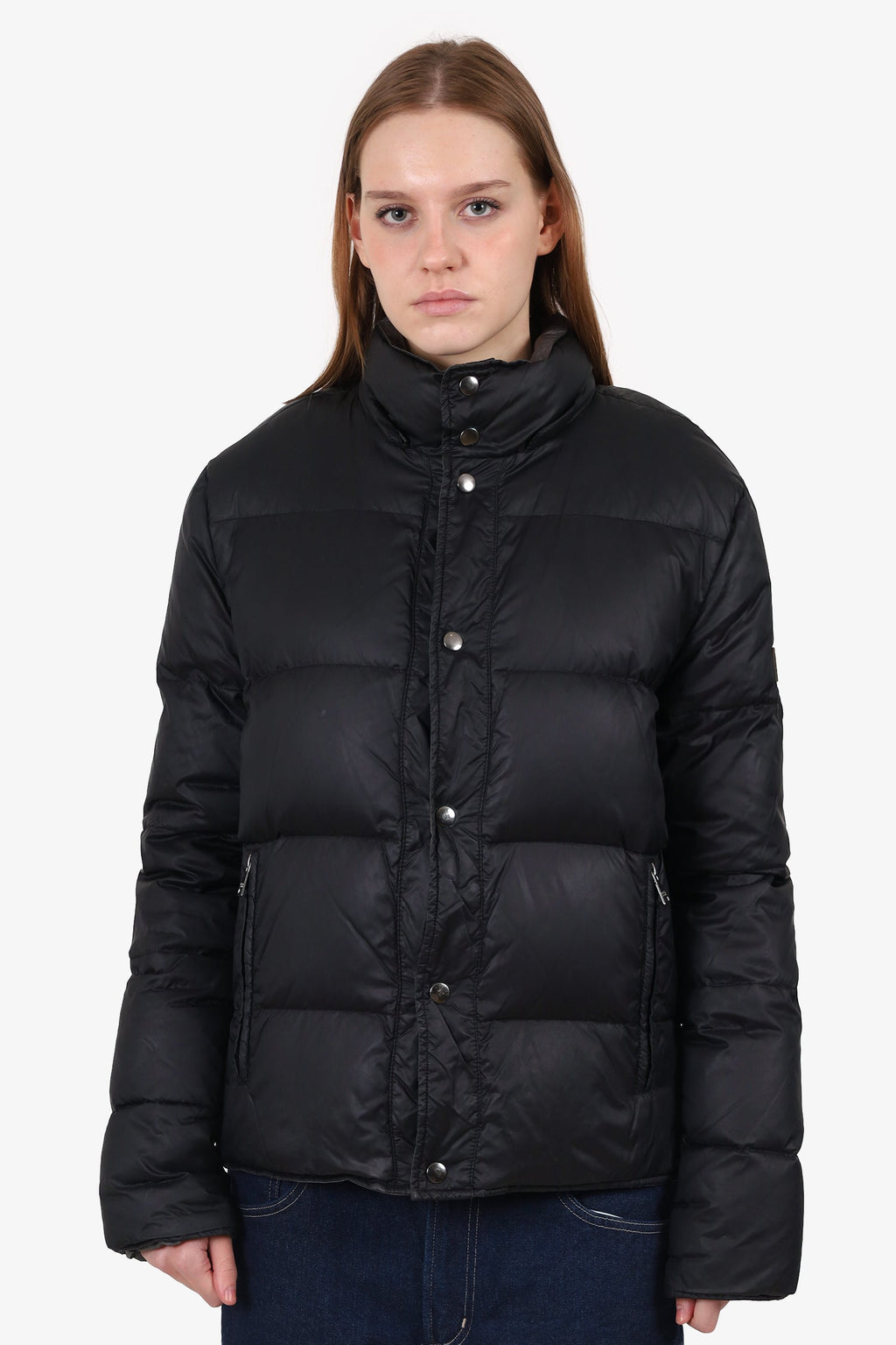Dolce & Gabbana Black Down Quilted Puffer Jacket Size 48
