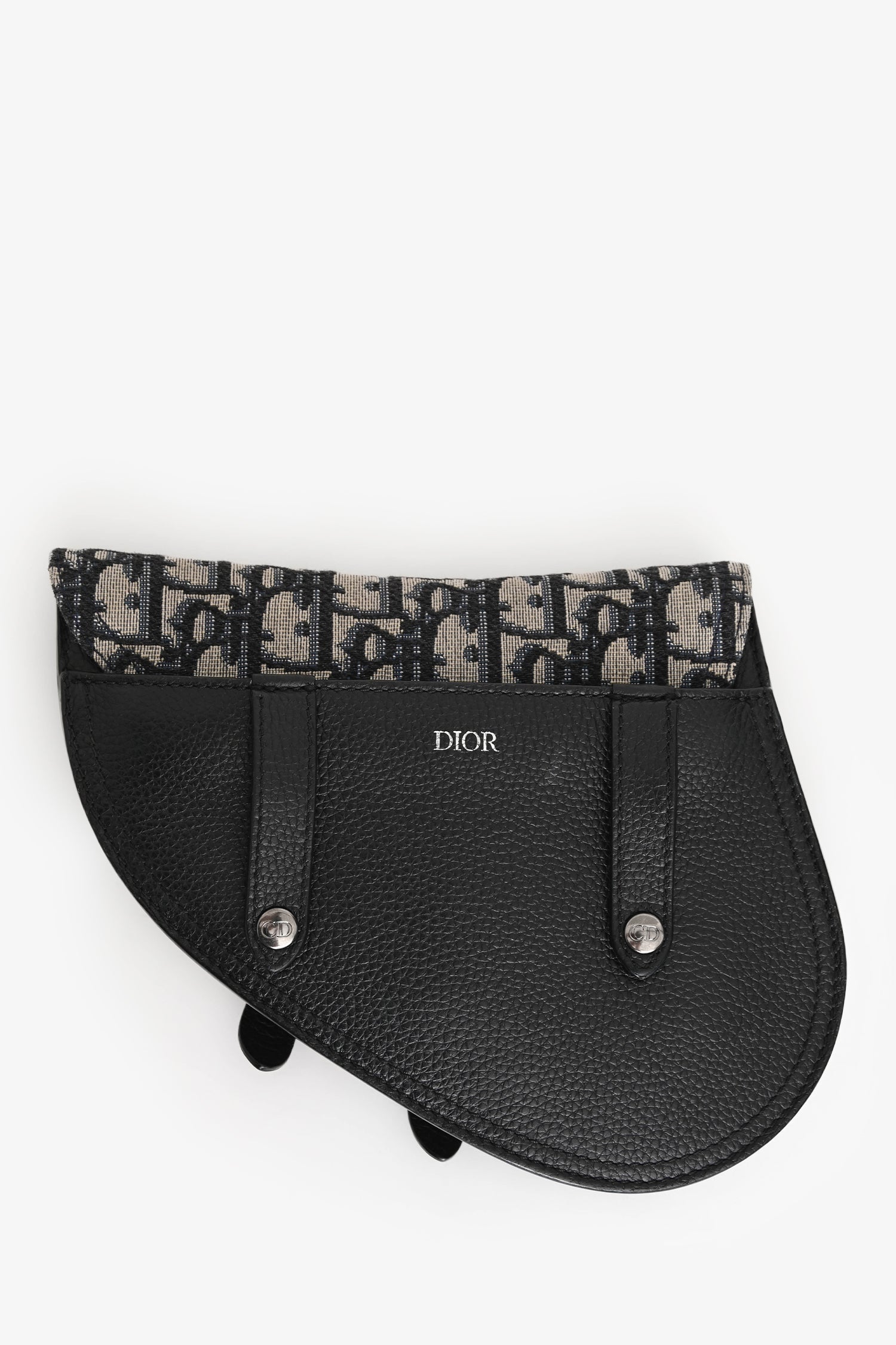 Dior 2020 Beige/Navy Saddle Oblique Belt Bag