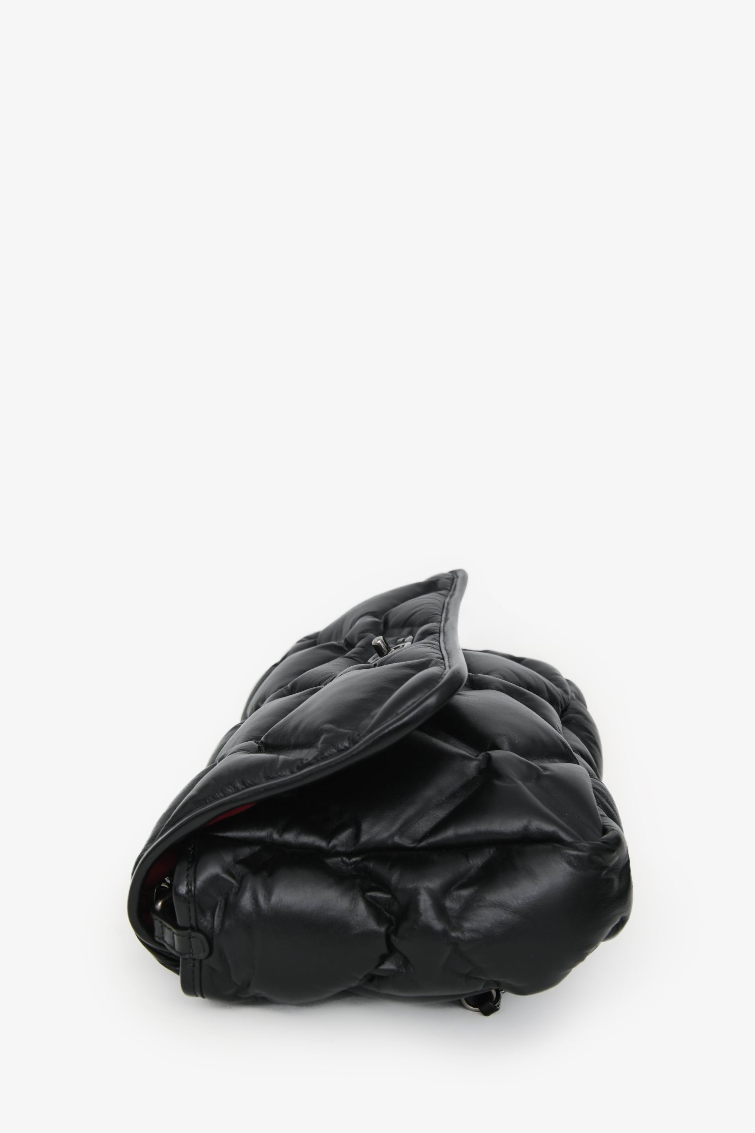 Pre-Loved Chanel™ 2016-17 Black Leather Bubble Chesterfield Flap Bag