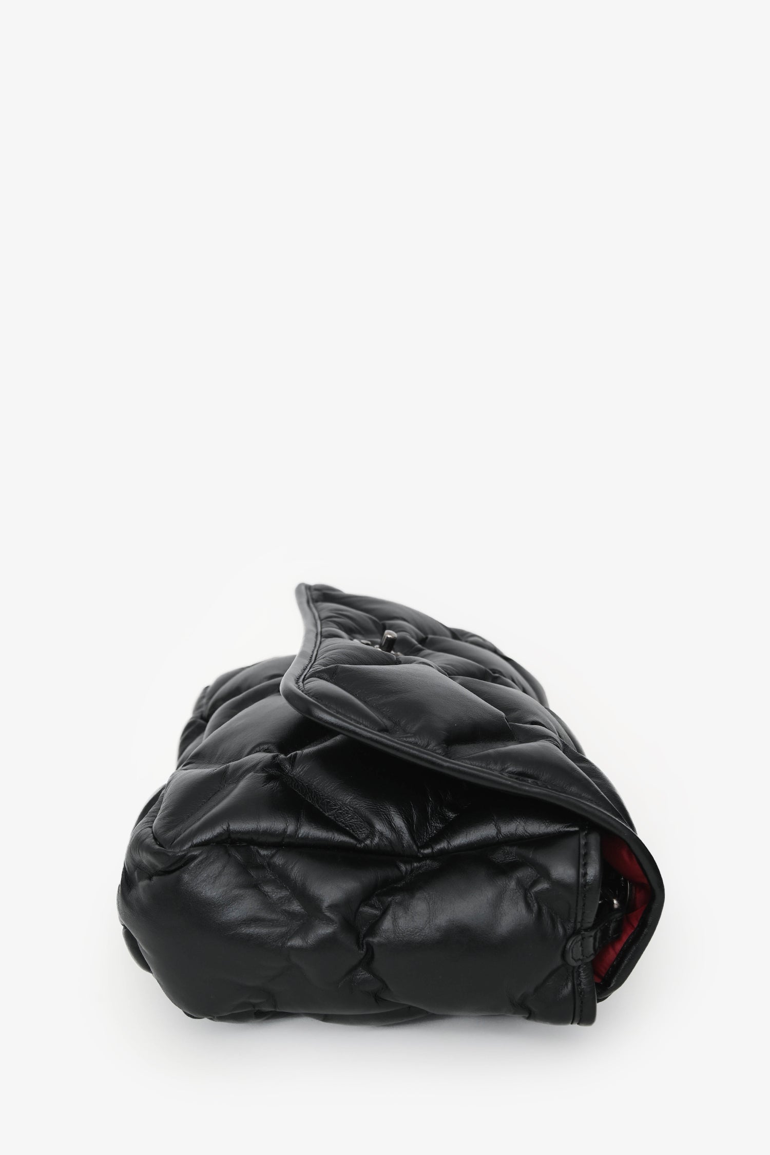 Pre-Loved Chanel™ 2016-17 Black Leather Bubble Chesterfield Flap Bag