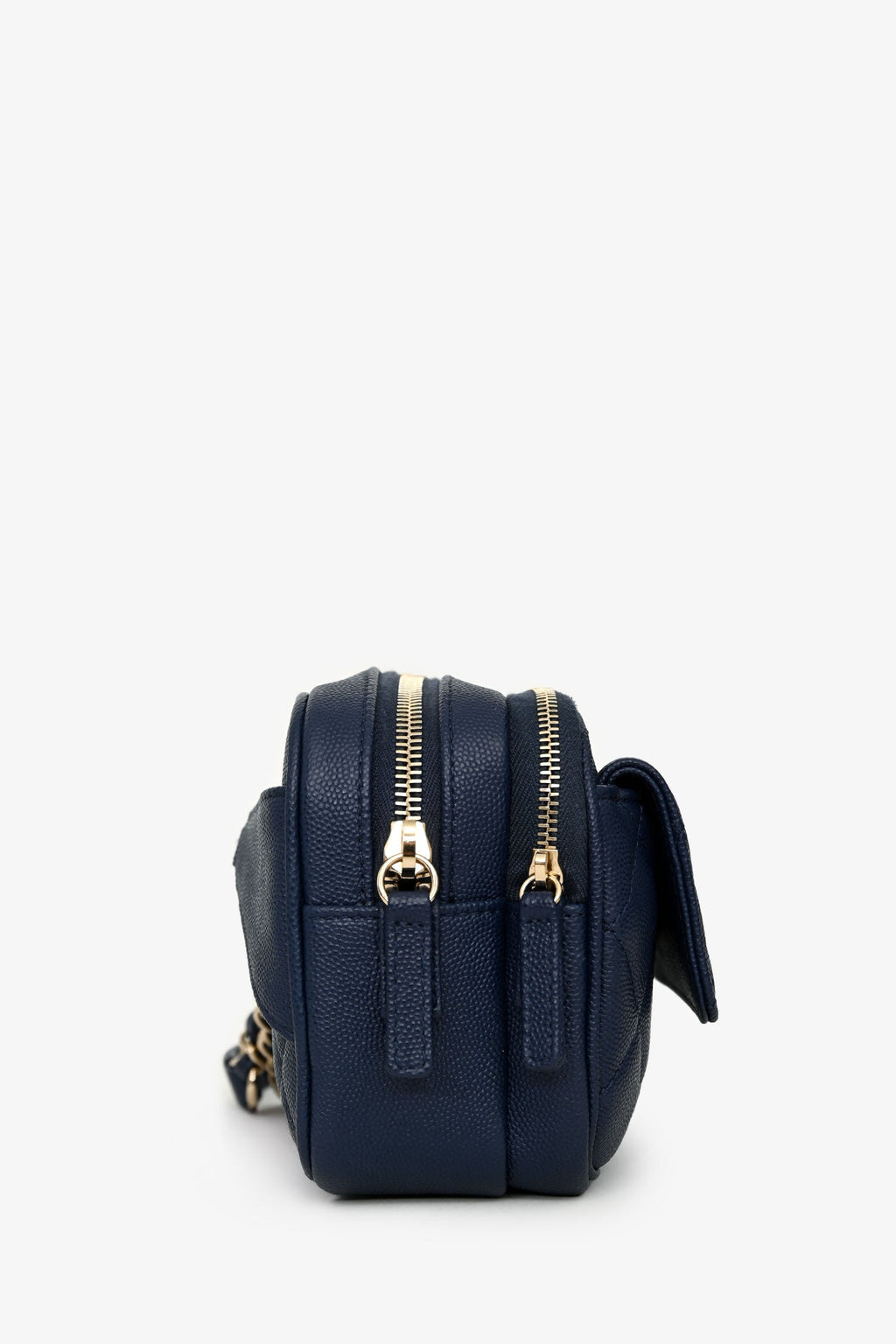 Pre-Loved Chanel™ 2019-20 Navy Caviar Leather Casual Trip Belt Bag With Insert