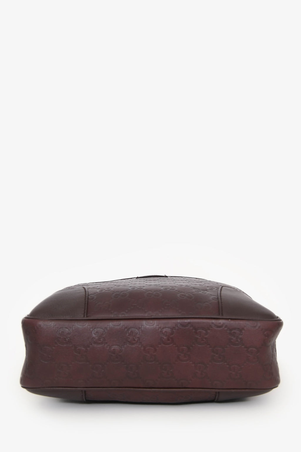Gucci Burgundy Leather Guccissima Messenger Crossbody