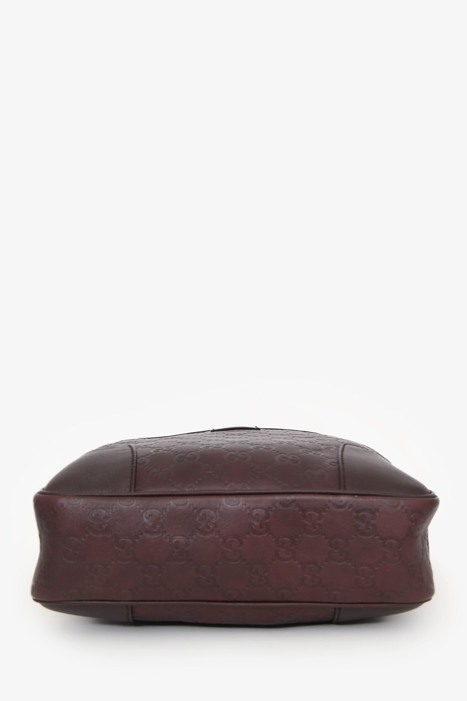 Gucci Burgundy Leather Guccissima Messenger Crossbody