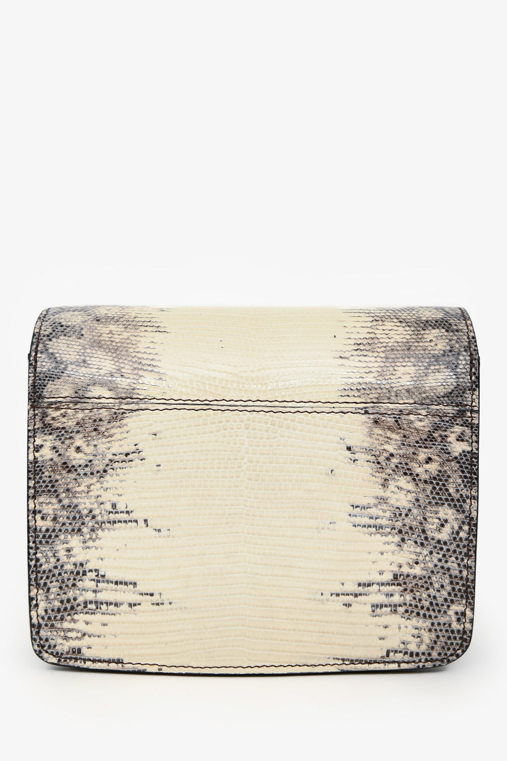 Celine Grey/Cream Lizard Small Classic Box Shoulder Bag