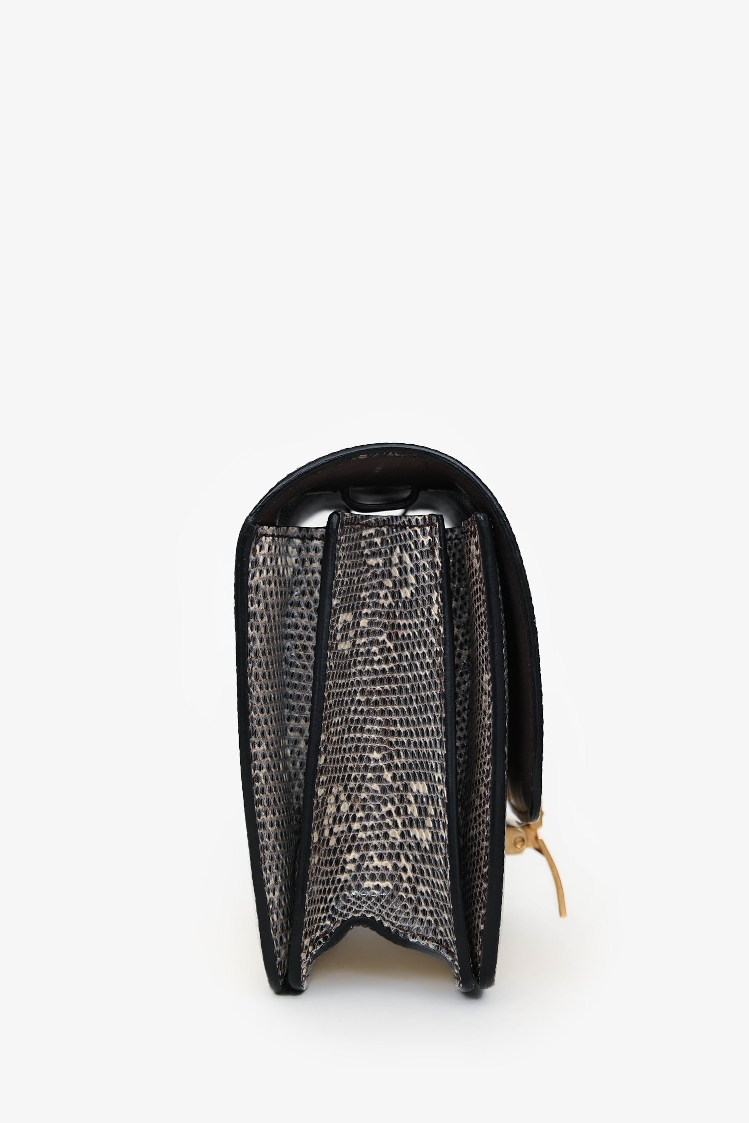 Celine Grey/Cream Lizard Small Classic Box Shoulder Bag