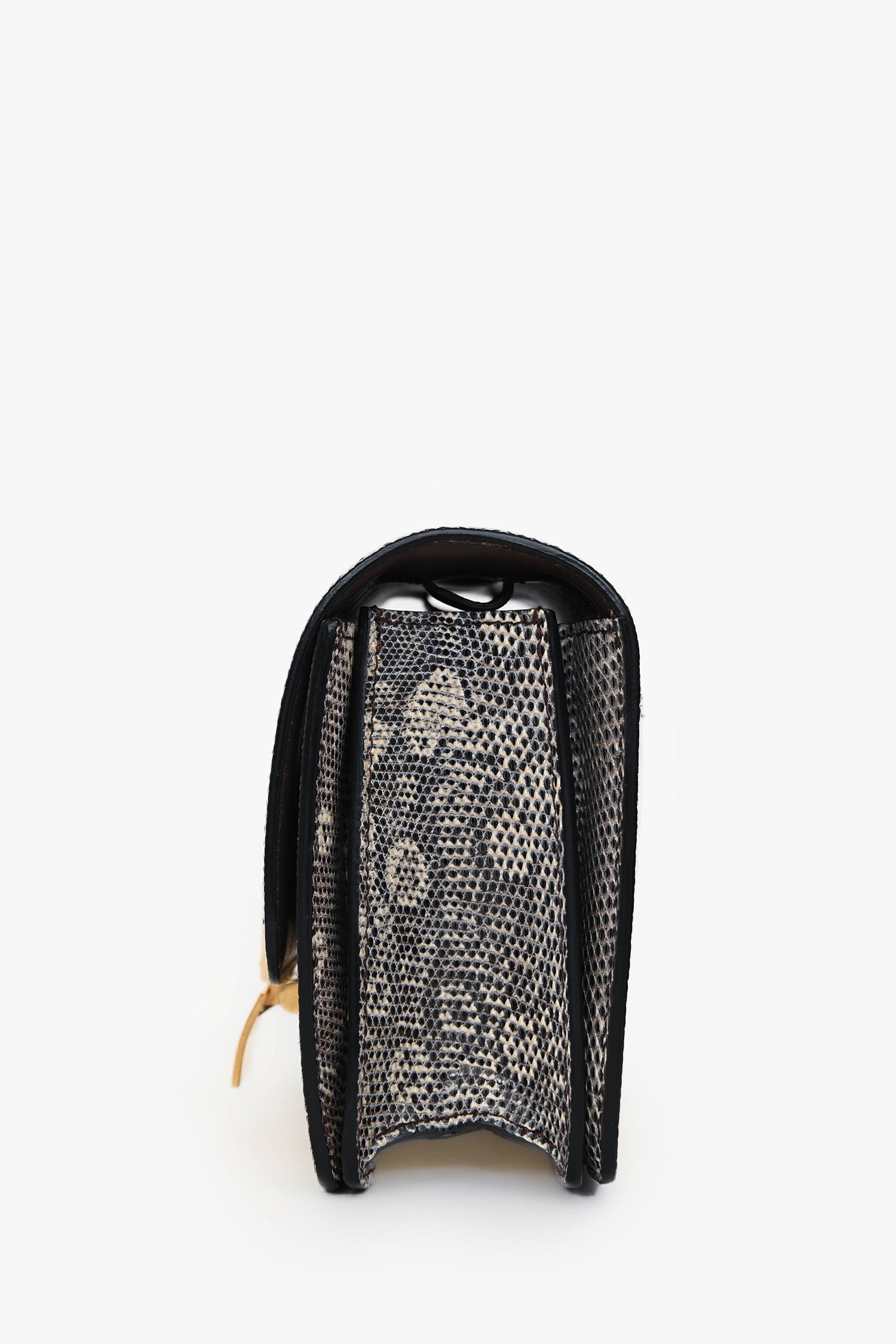 Celine Grey/Cream Lizard Small Classic Box Shoulder Bag