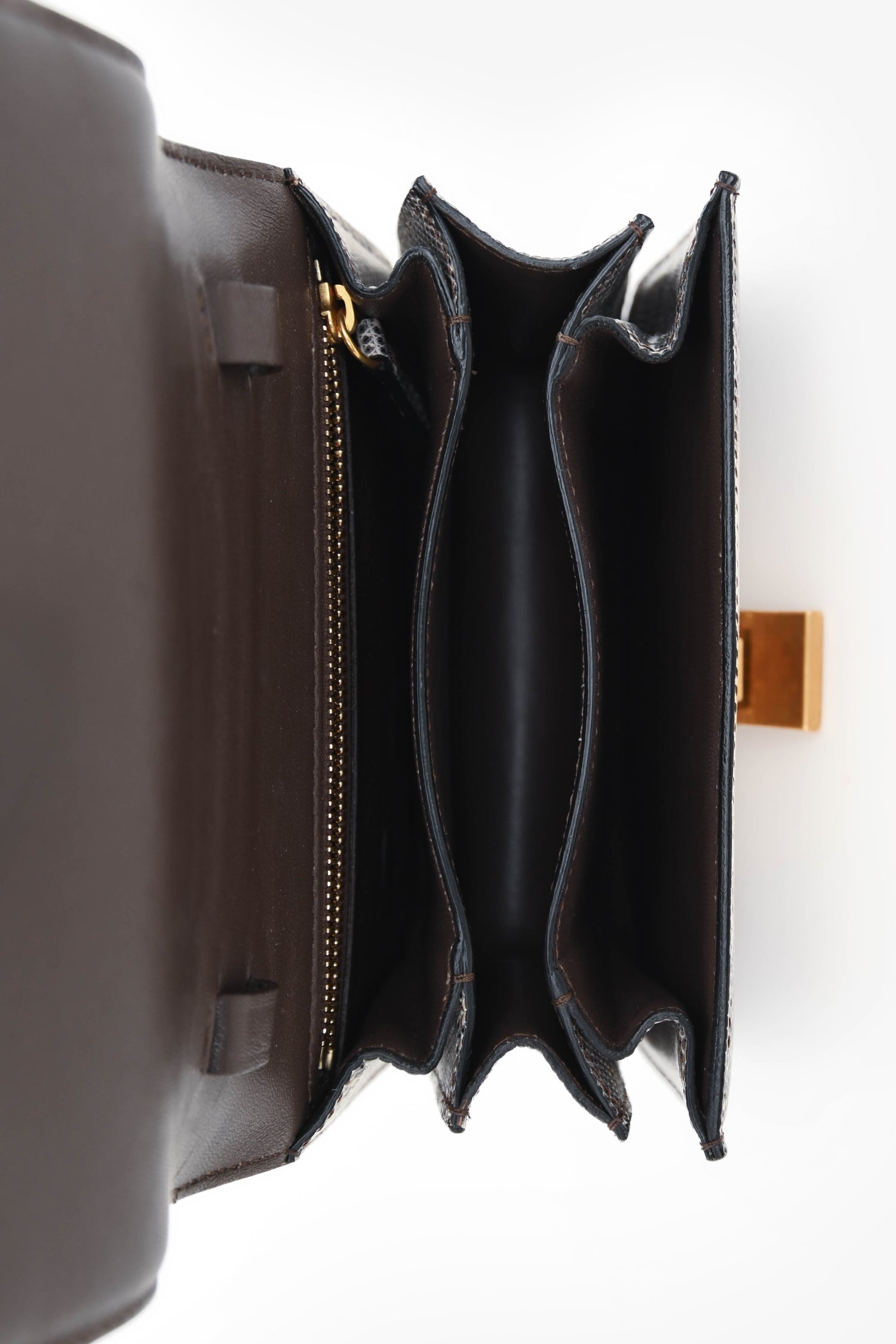 Celine Grey/Cream Lizard Small Classic Box Shoulder Bag