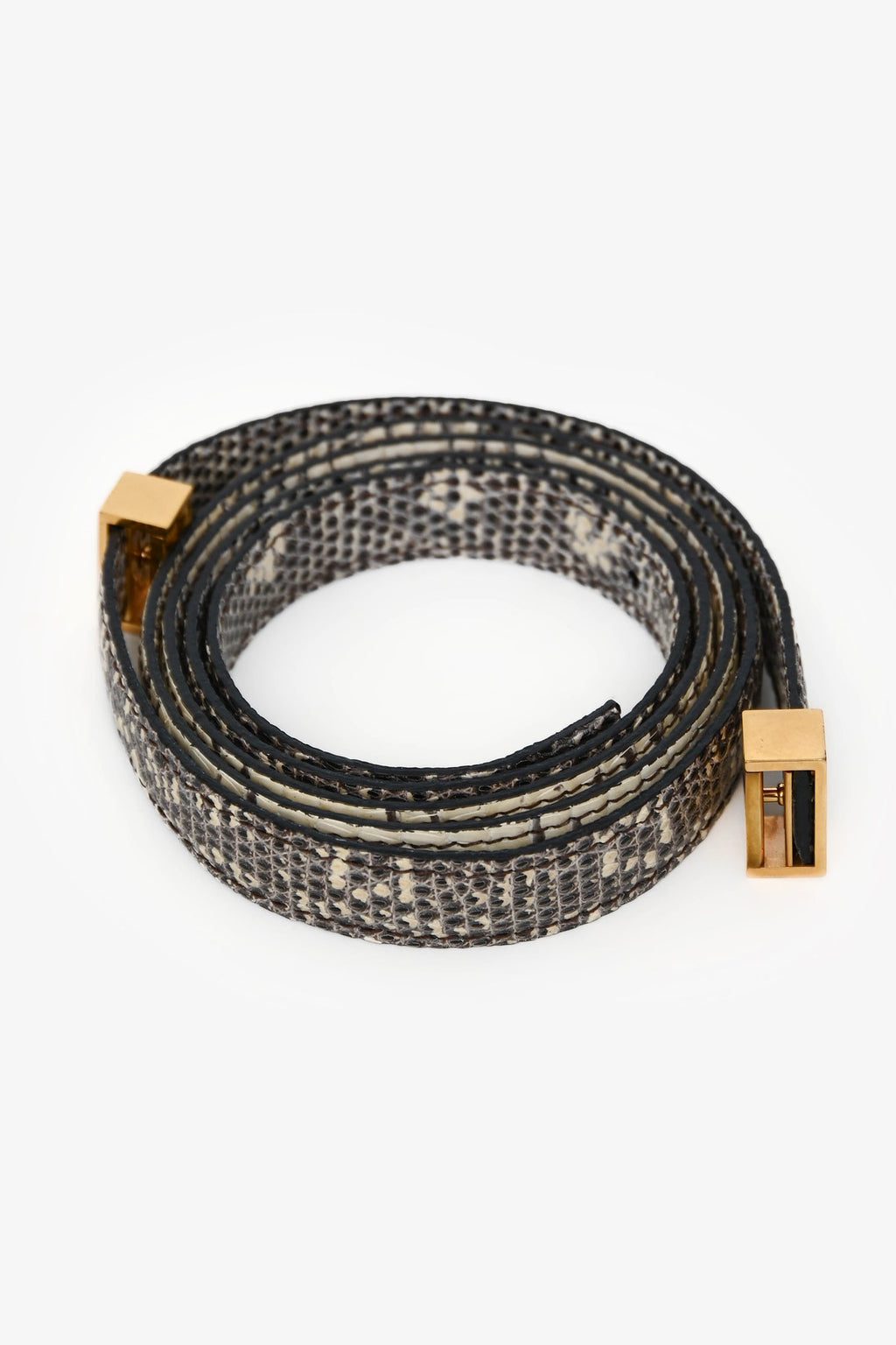 Celine Grey/Cream Lizard Small Classic Box Shoulder Bag
