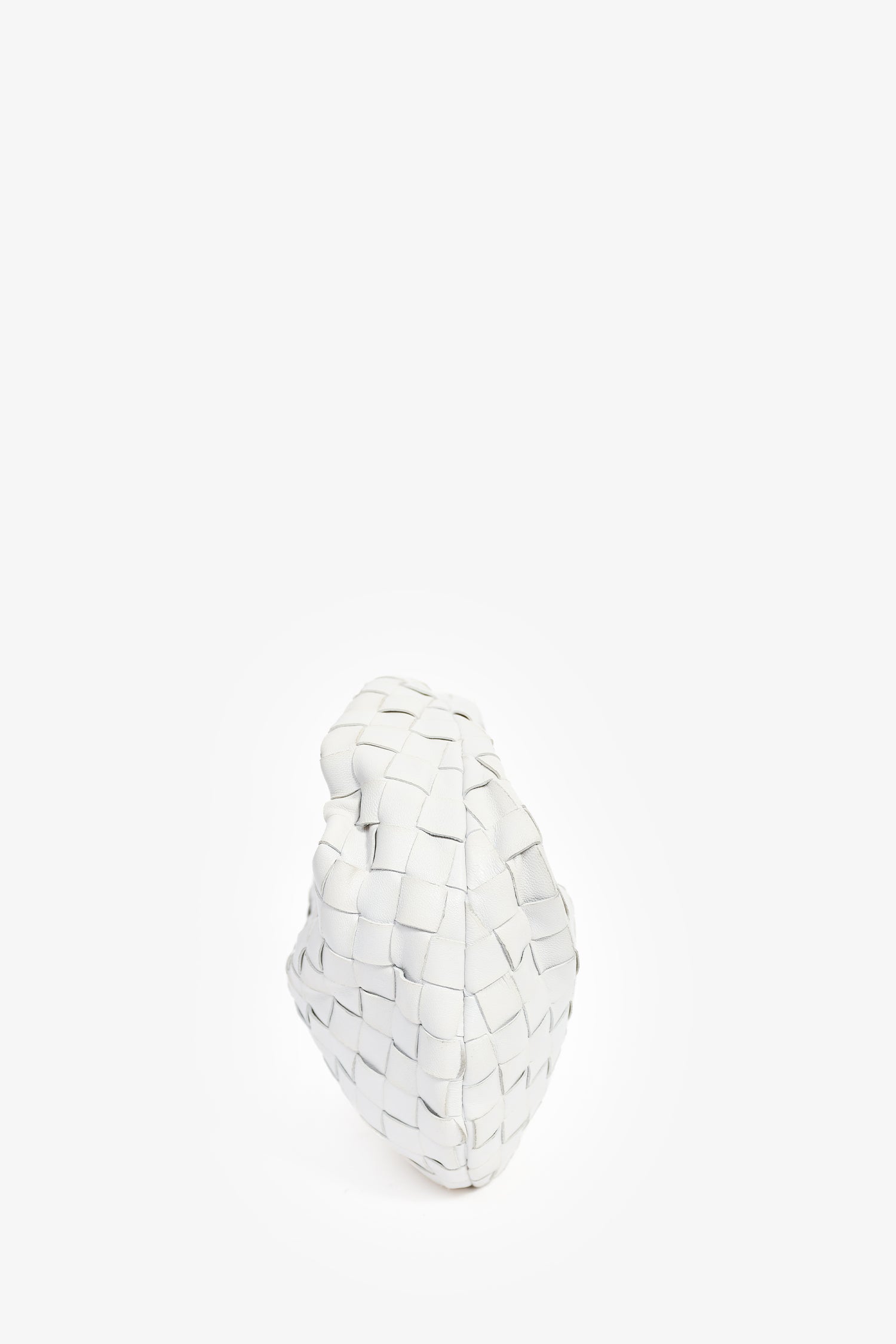 Bottega Veneta White Intrecciato Mini Jodie Bag