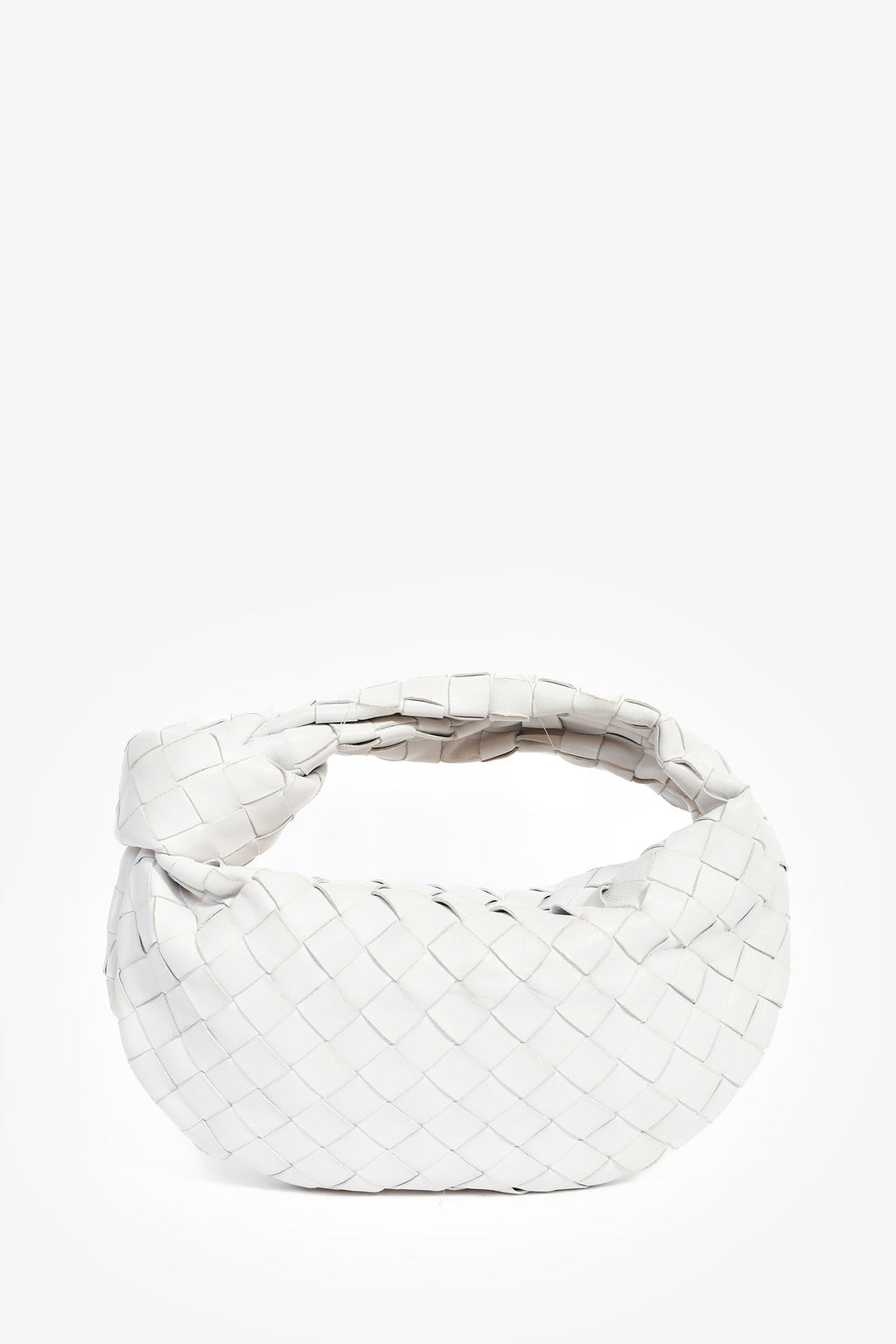 Bottega Veneta White Intrecciato Mini Jodie Bag