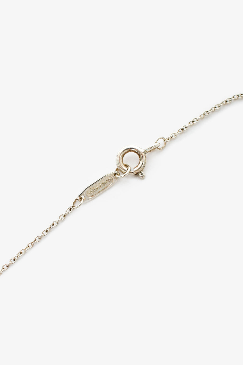 Tiffany & Co. Sterling Silver Round Tag Pendant Necklace