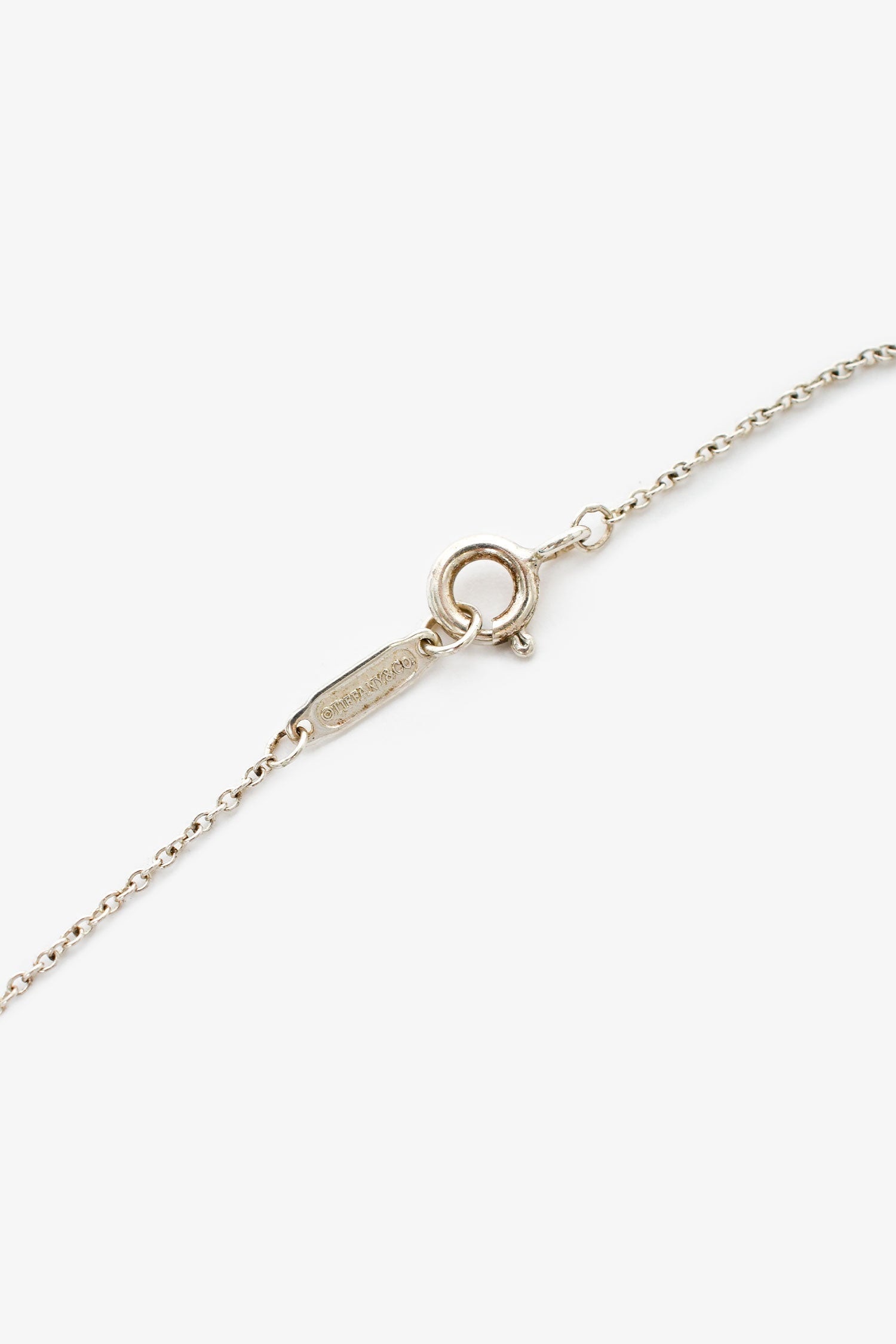Tiffany & Co. Sterling Silver Round Tag Pendant Necklace