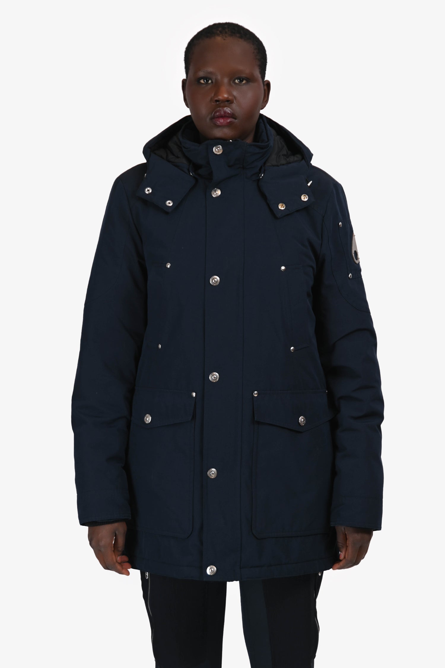 Moose Knuckle Navy Down Parka Coat Size M