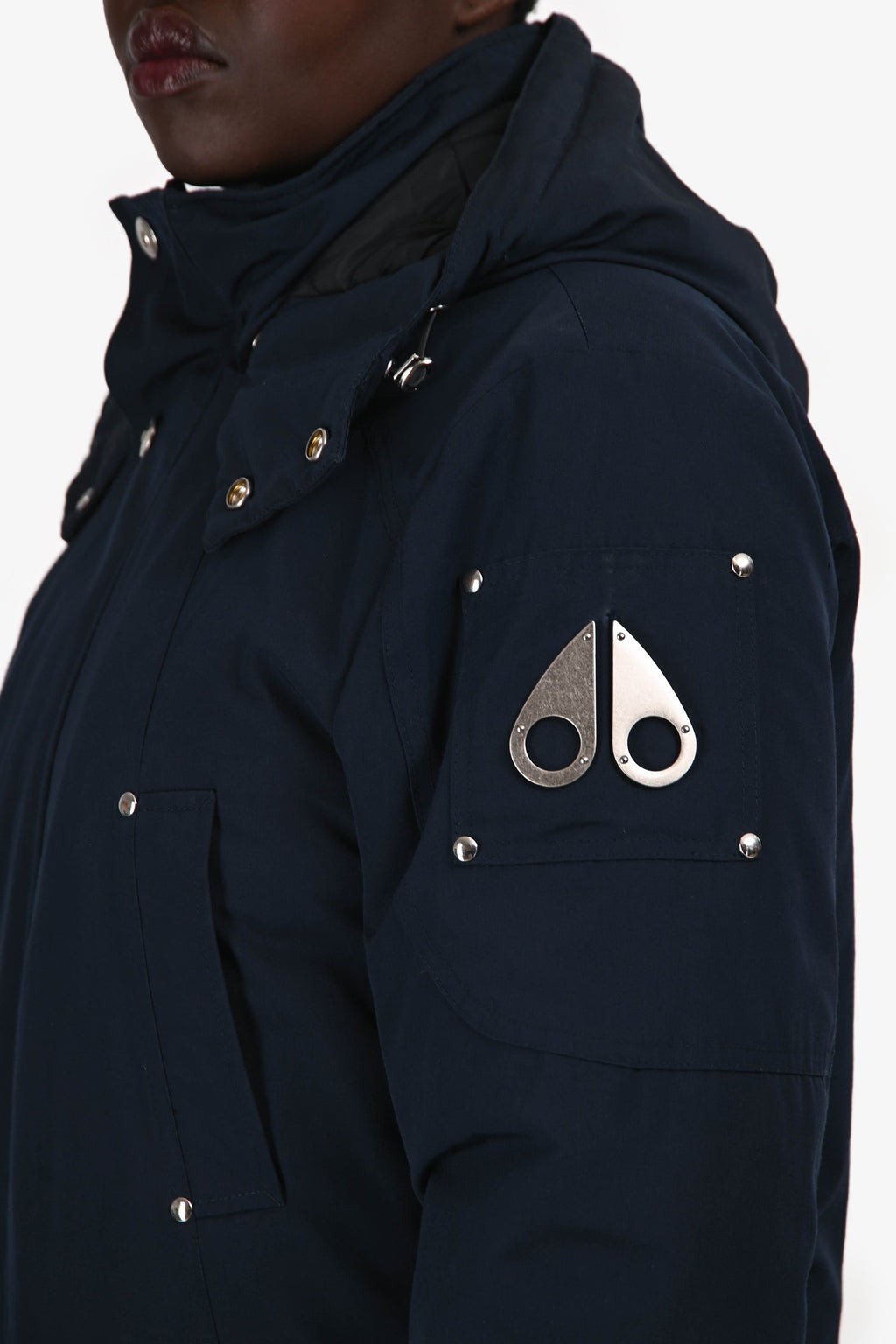 Moose Knuckle Navy Down Parka Coat Size M