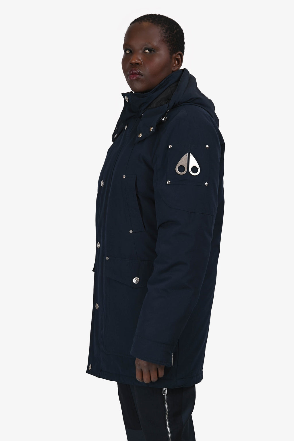 Moose Knuckle Navy Down Parka Coat Size M