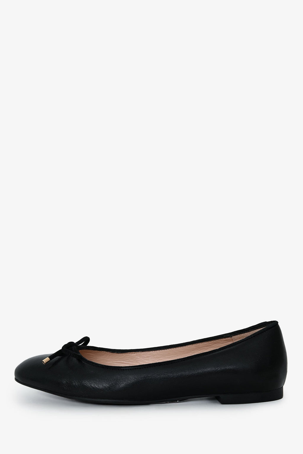 Stuart Weitzman Black Leather Bow Ballet Flats Size 6