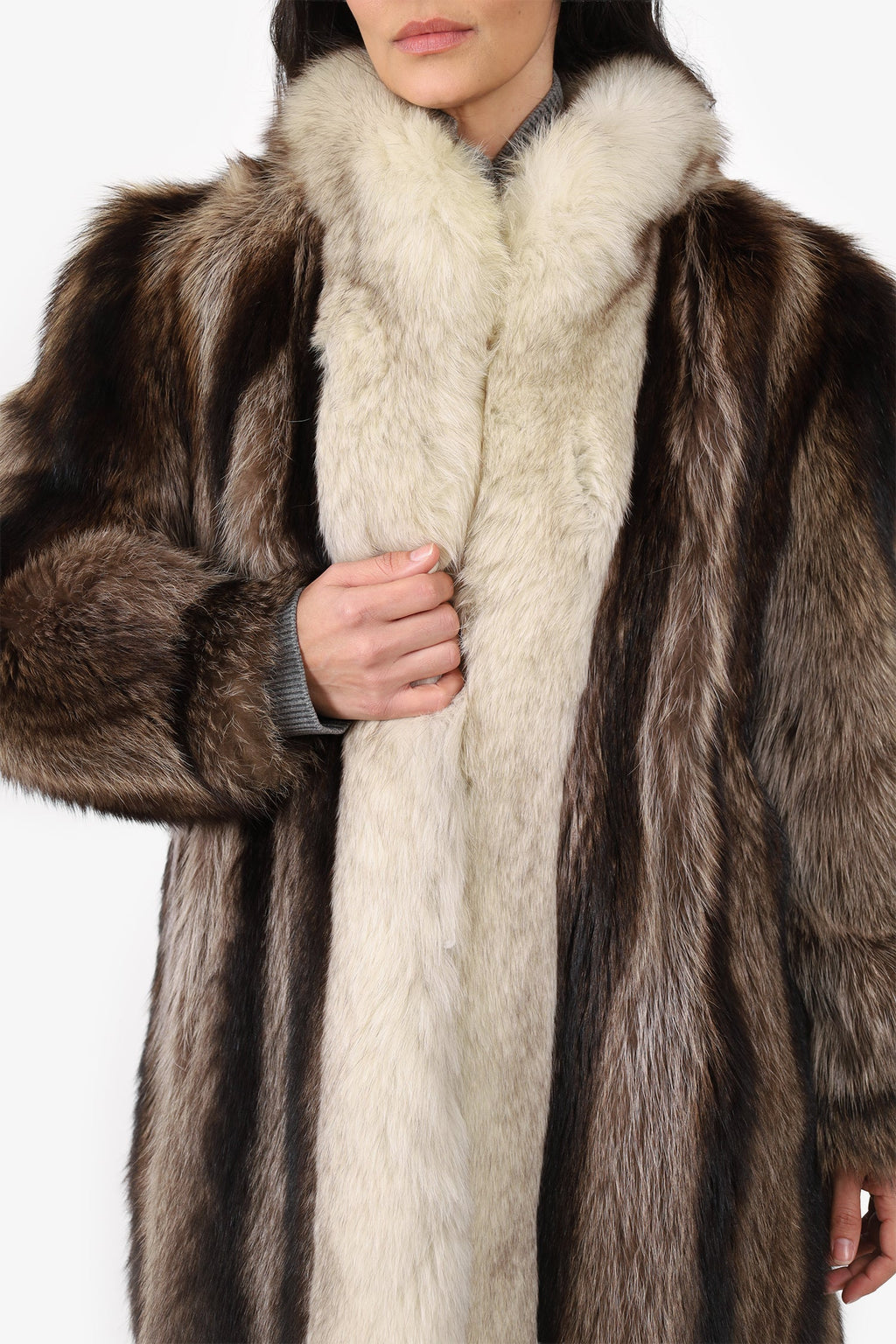 Vintage Tanuki/Fox Fur Coat Estimated Size S