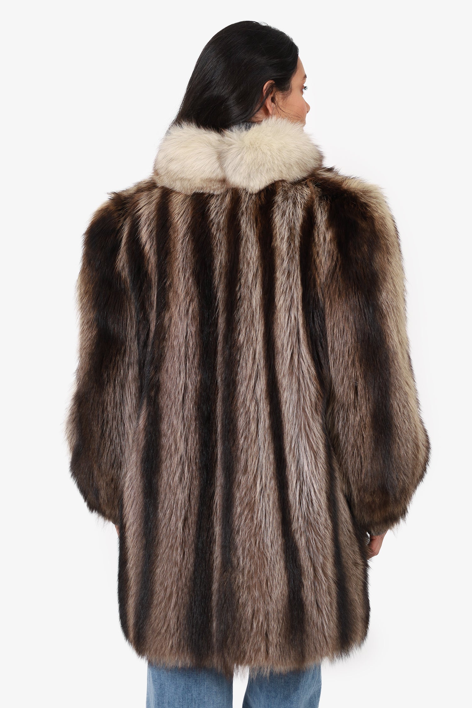 Vintage Tanuki/Fox Fur Coat Estimated Size S