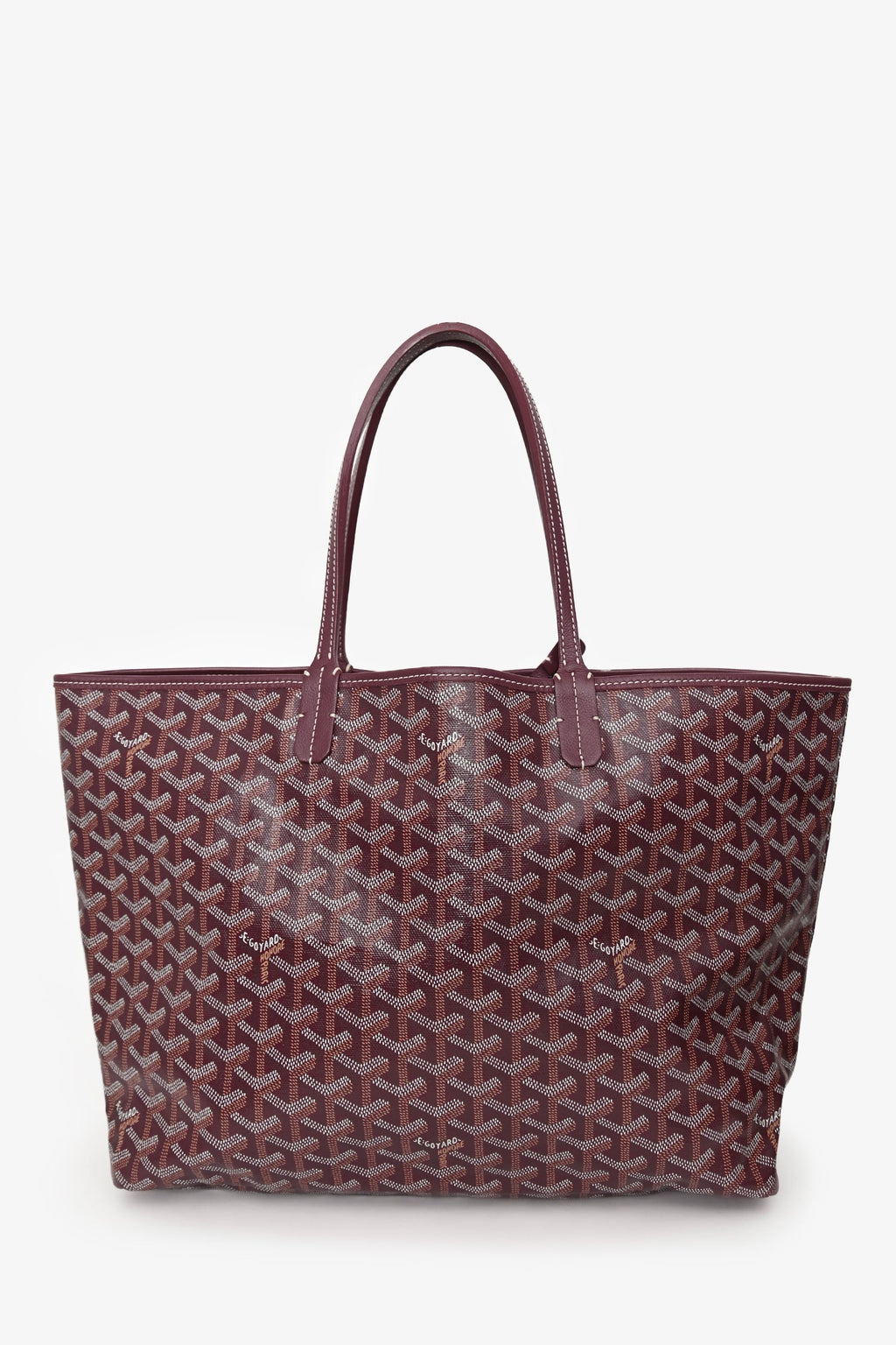 Goyard Burgundy Goyardine Canvas St. Louis PM Tote