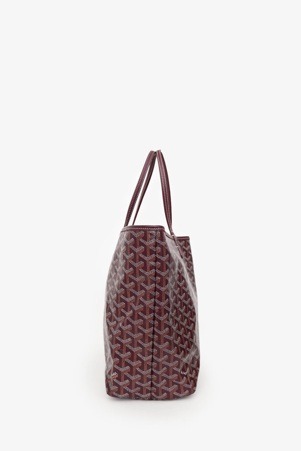 Goyard Burgundy Goyardine Canvas St. Louis PM Tote
