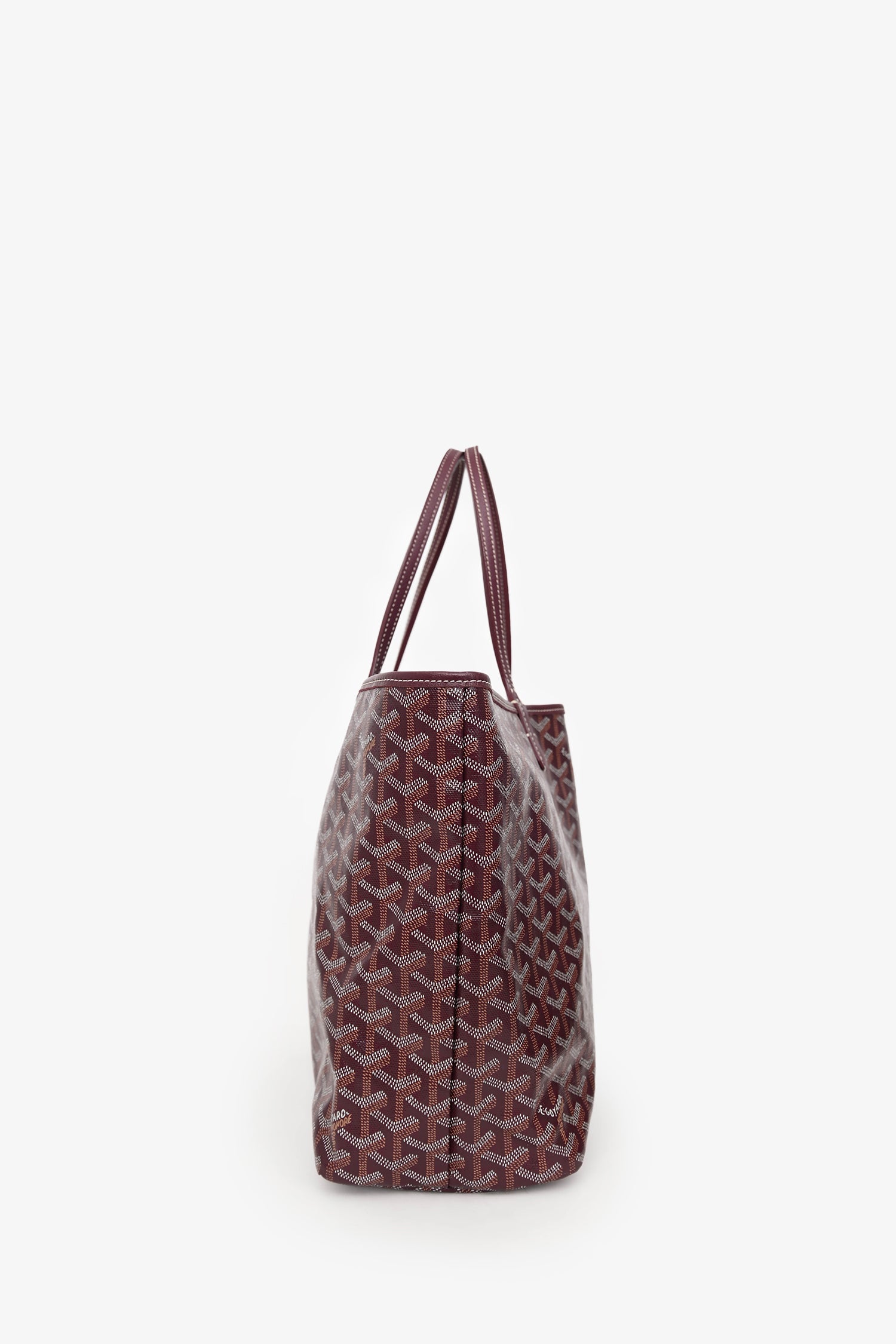 Goyard Burgundy Goyardine Canvas St. Louis PM Tote