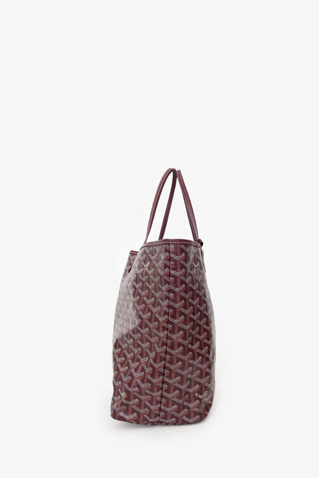 Goyard Burgundy Goyardine Canvas St. Louis PM Tote