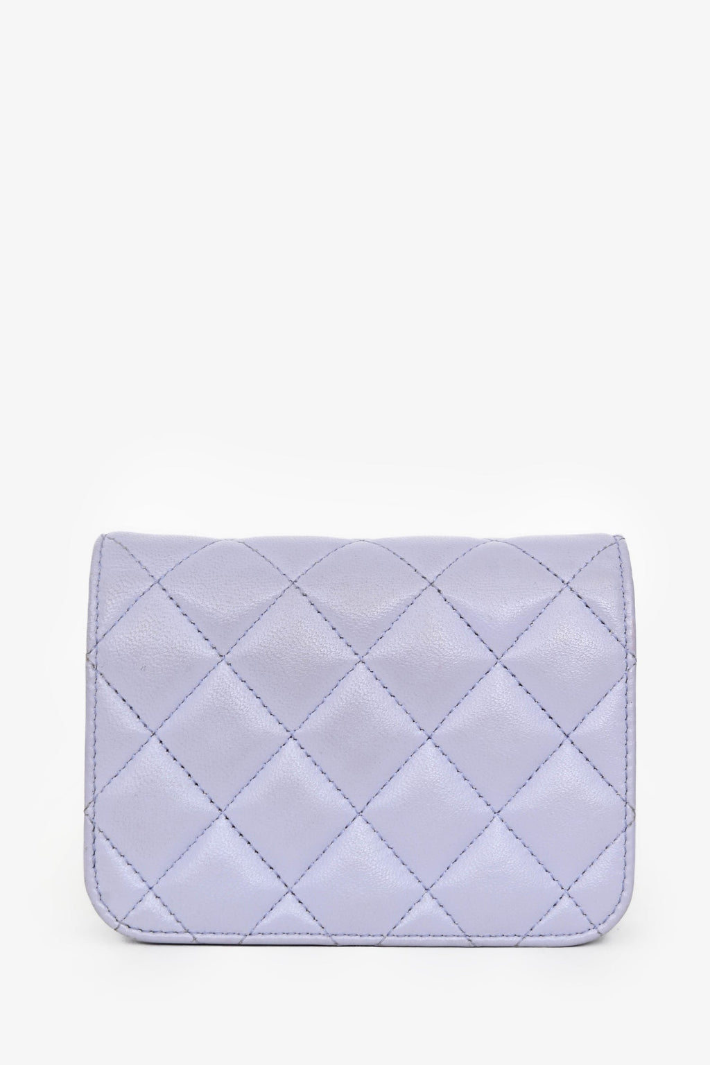 Pre-Loved Chanel™ 2021 Purple Lambskin Leather Mini Flap Crossbody Bag