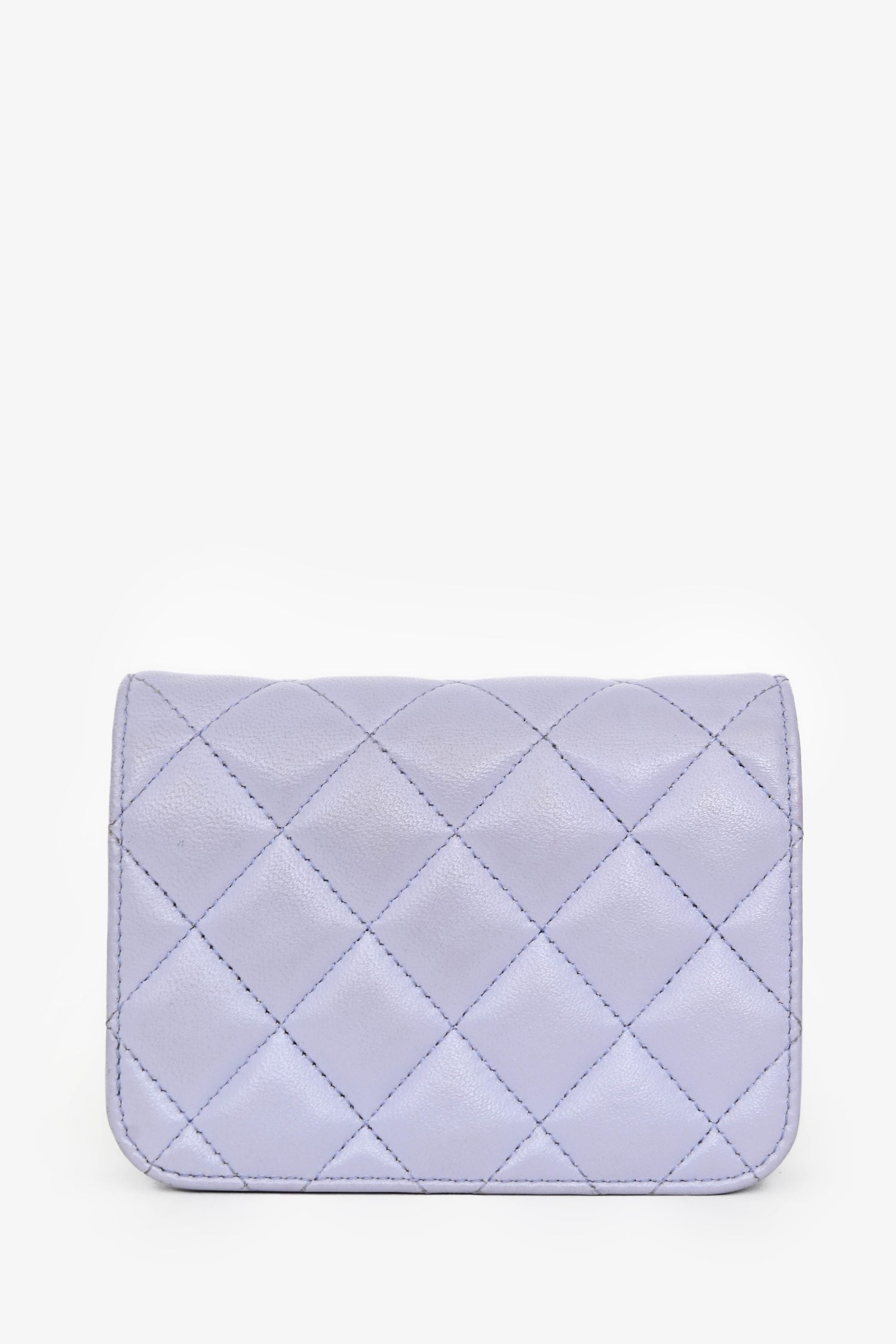 Pre-Loved Chanel™ 2021 Purple Lambskin Leather Mini Flap Crossbody Bag