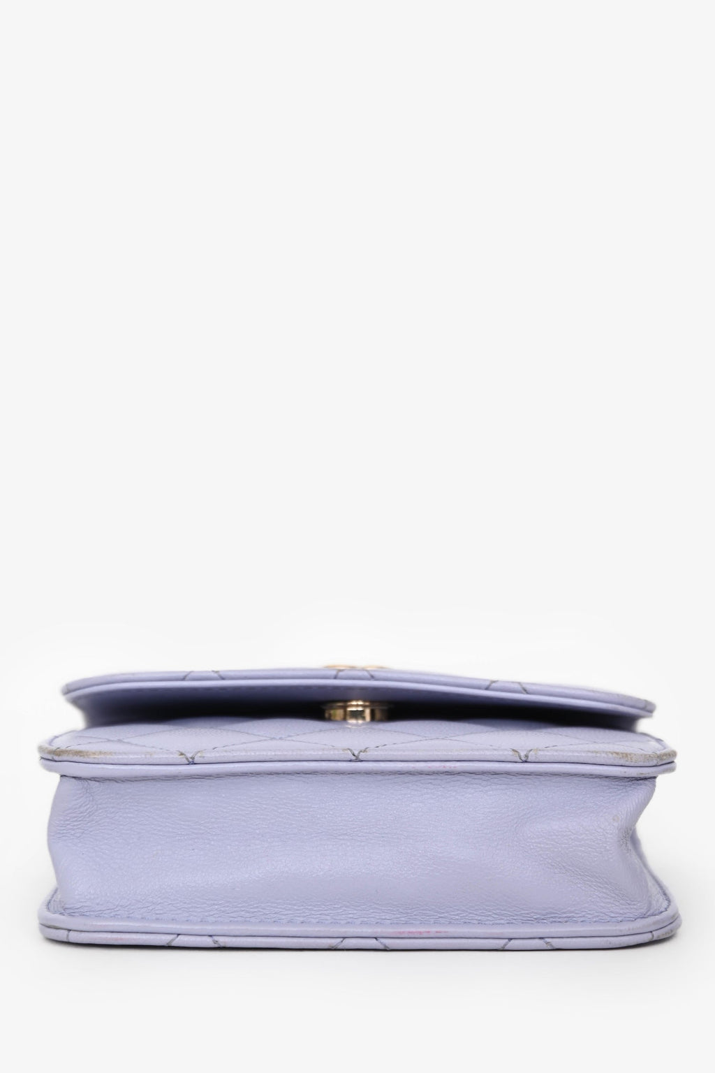 Pre-Loved Chanel™ 2021 Purple Lambskin Leather Mini Flap Crossbody Bag