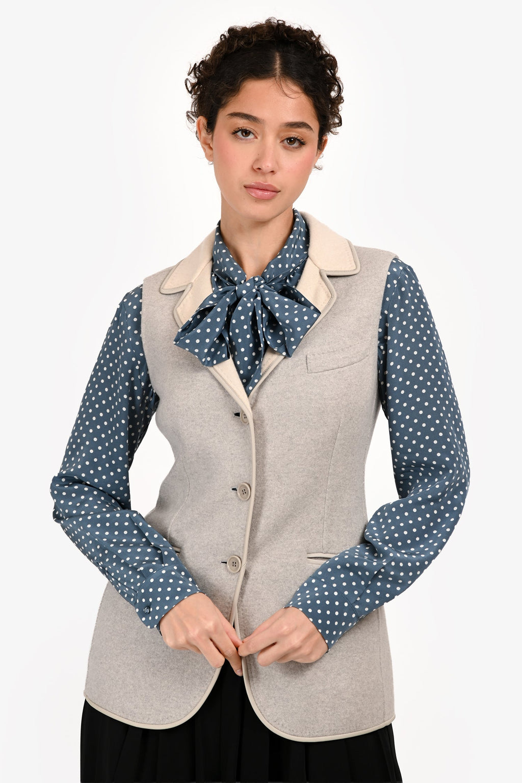 Loro Piana Grey Cashmere Buttoned Jools Vest Size S