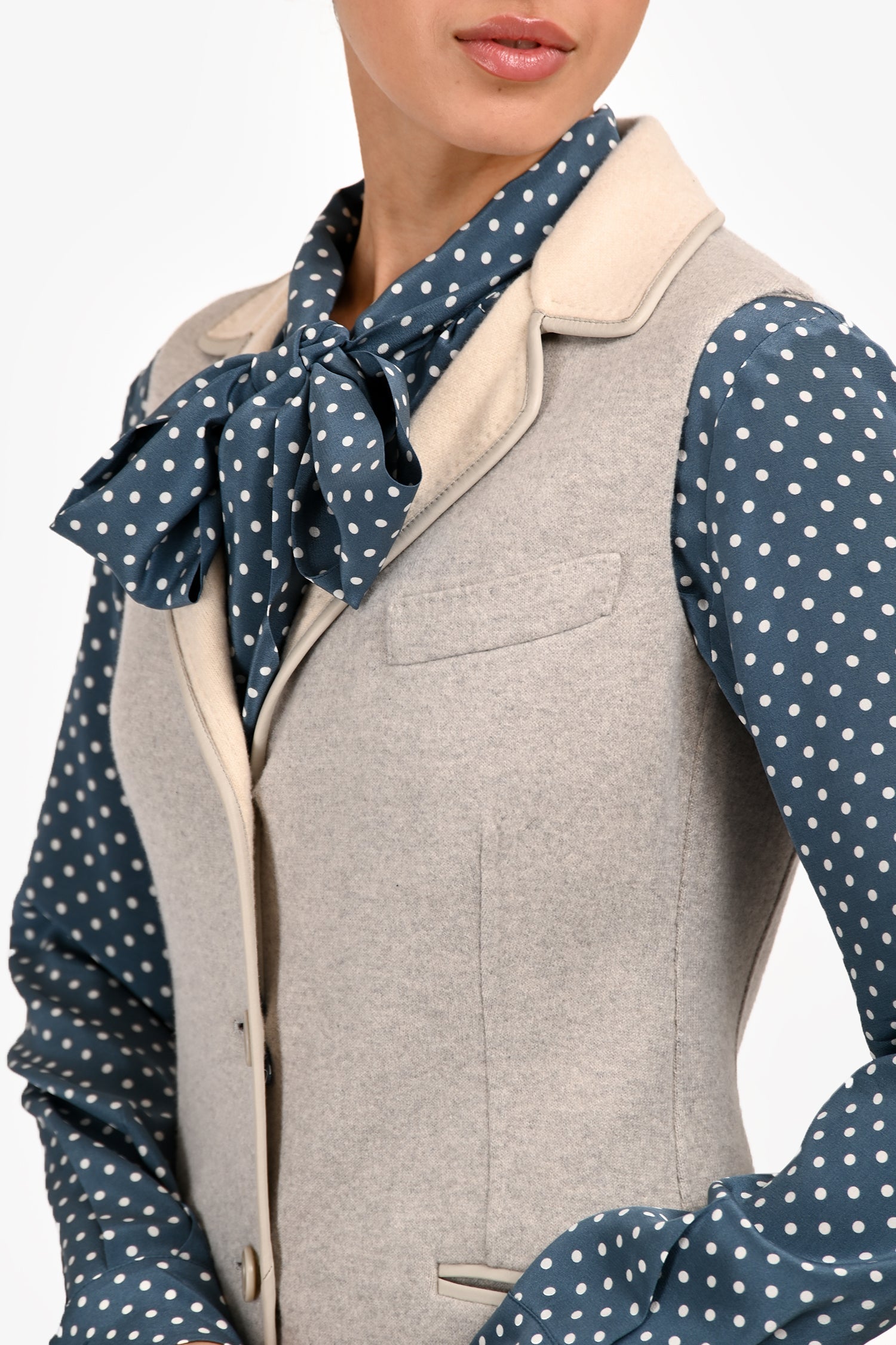Loro Piana Grey Cashmere Buttoned Jools Vest Size S