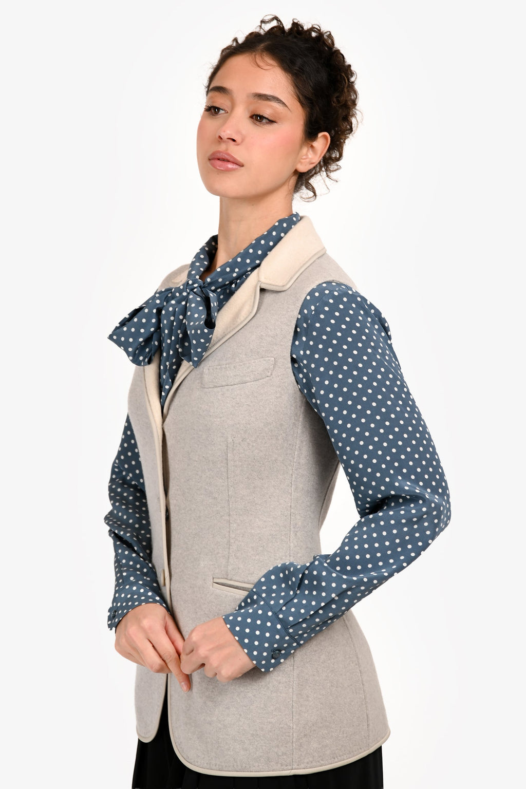 Loro Piana Grey Cashmere Buttoned Jools Vest Size S