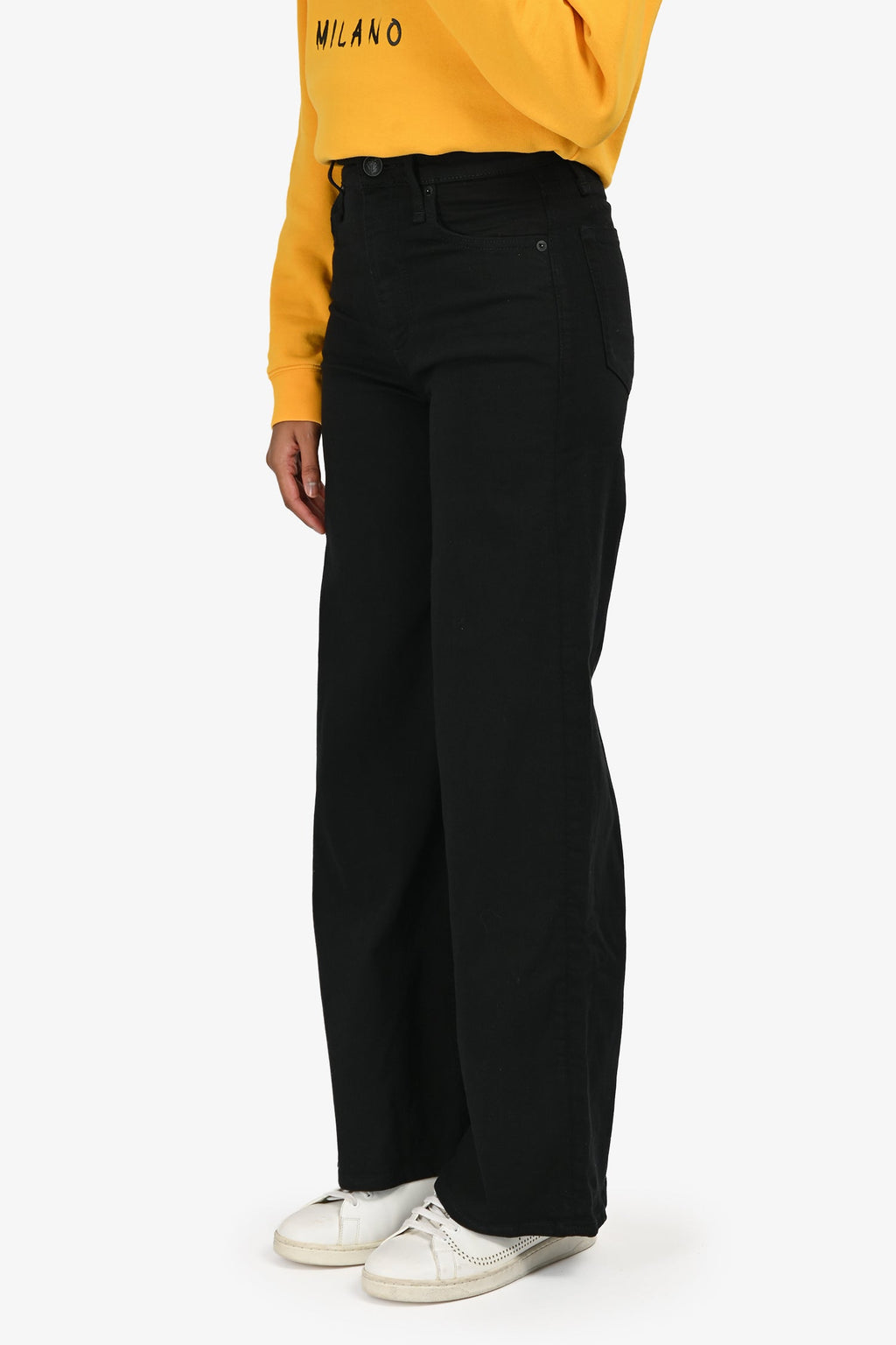Rag & Bone Black Denim Dark Wash Wide Leg Jeans Size 23