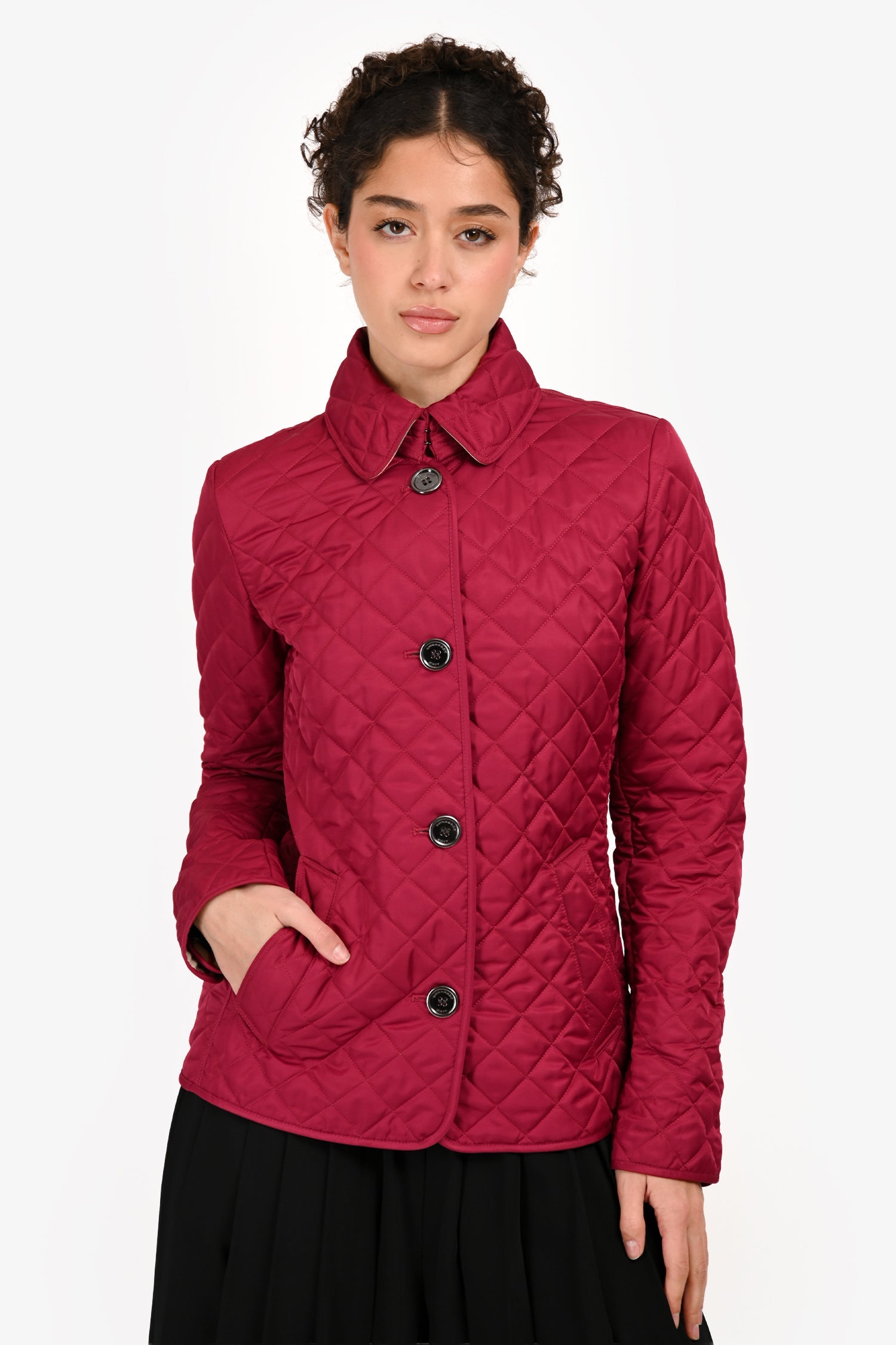 Burberry Brit Pink Quilted Jacket Size XS