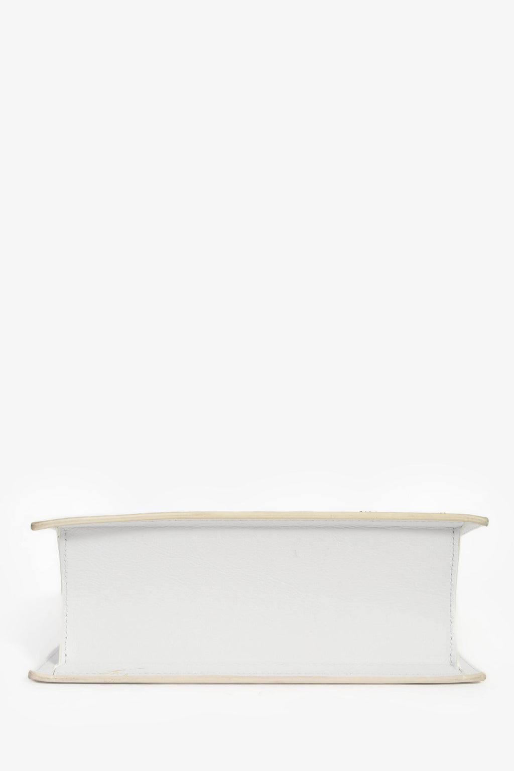 Jacquemus White Leather 'Le Grand Chiquito' Shoulder Bag with Strap