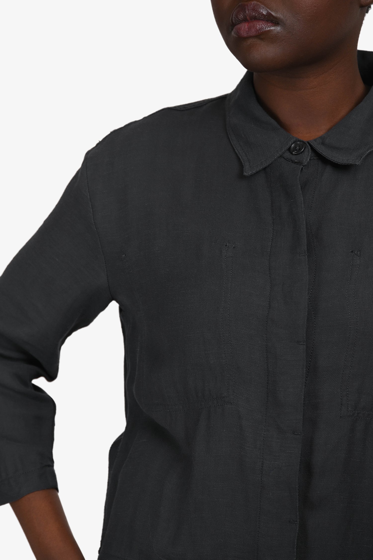 James Perse Grey Cotton Button Down Jumpsuit Size 3