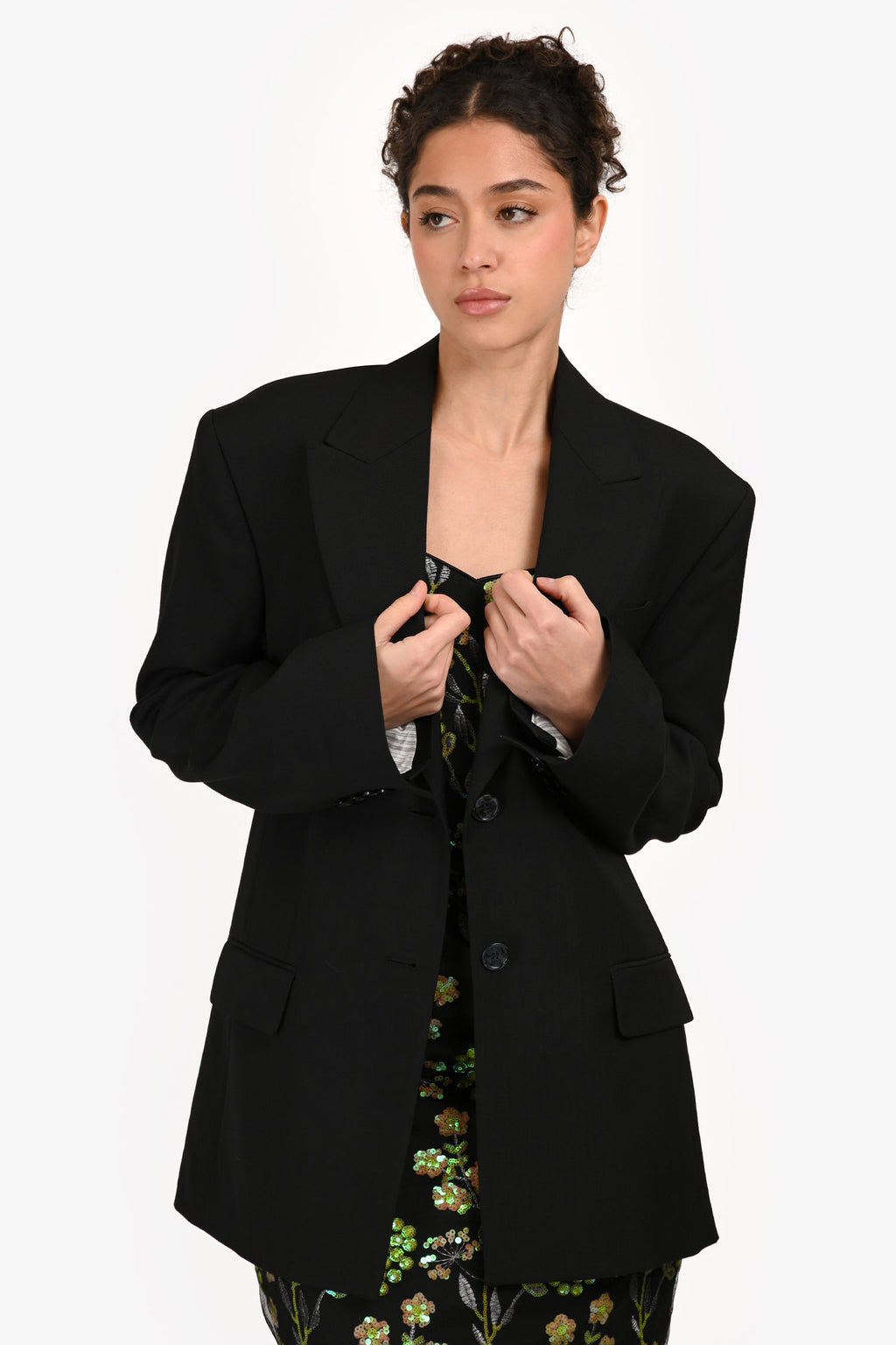 Acne Studios Black Wool Blend Blazer Size 36