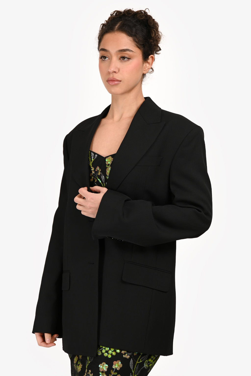 Acne Studios Black Wool Blend Blazer Size 36
