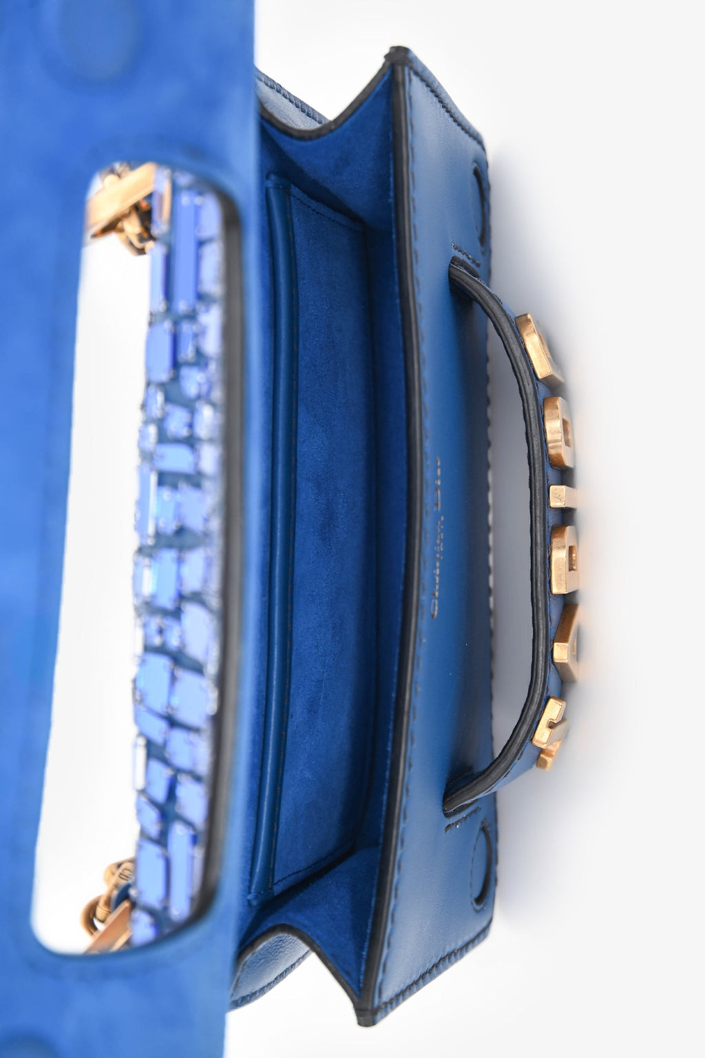 Dior 2018 Runway Blue J'Dior Mini Mosaic of Mirrors Mini Flap Bag