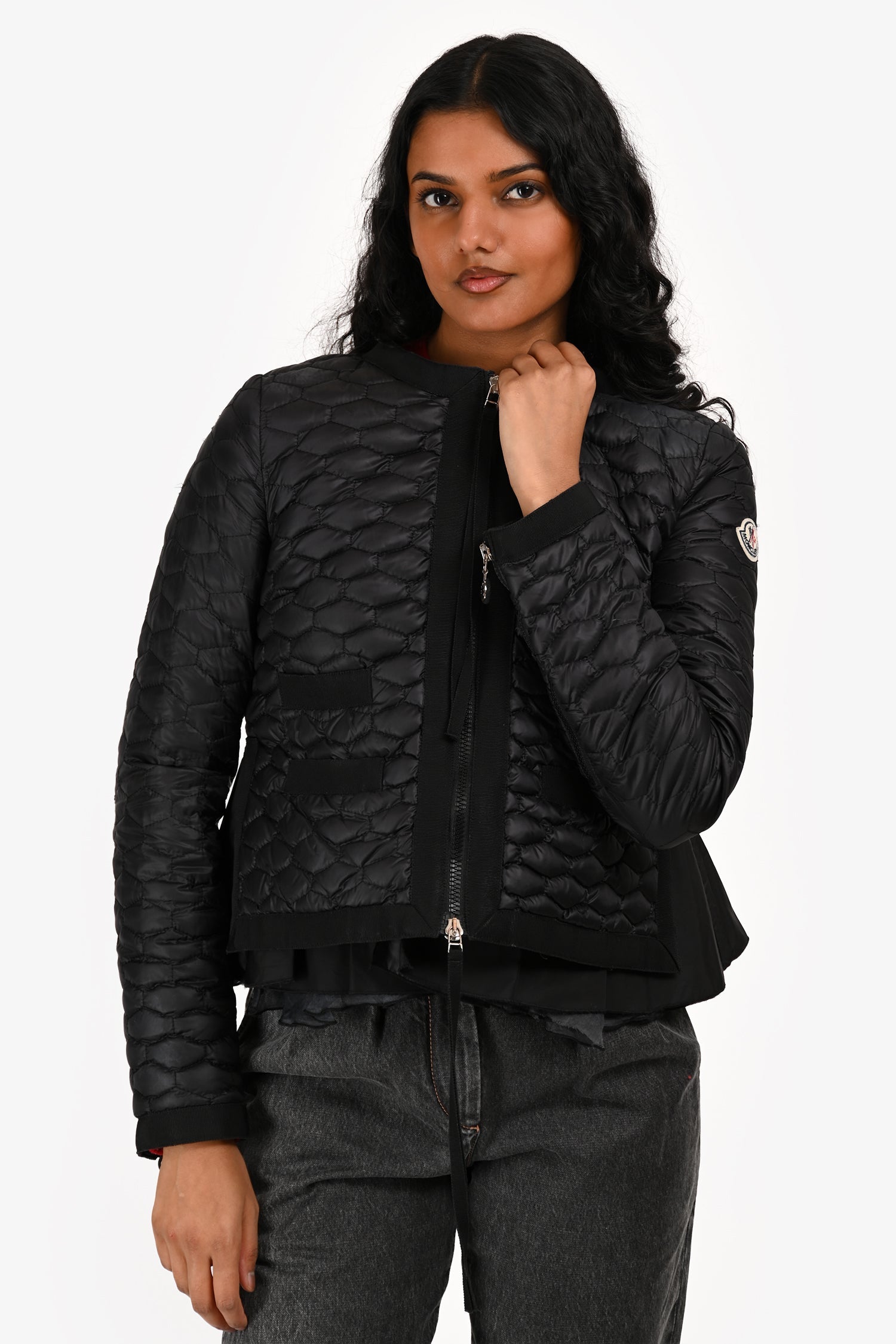 Moncler Black Hikaru Giubbotto Light Down Jacket Size 0