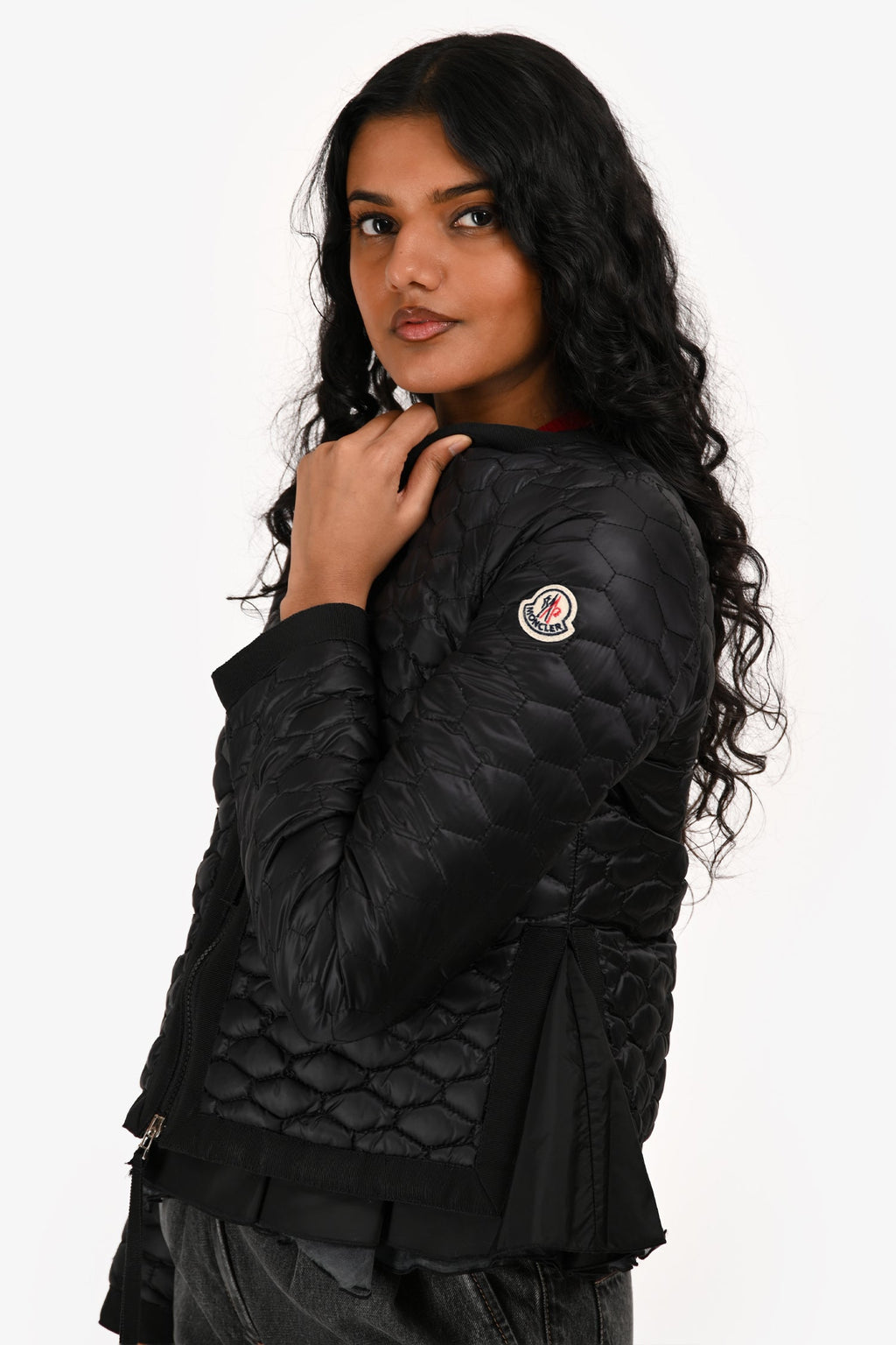 Moncler Black Hikaru Giubbotto Light Down Jacket Size 0