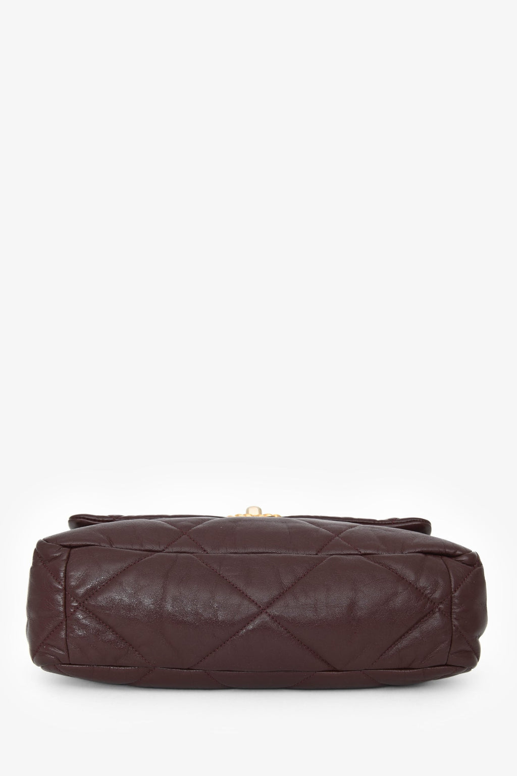 Pre-Loved Chanel™ 2019-20 Burgundy Leather Large 19 Flap Chain Bag