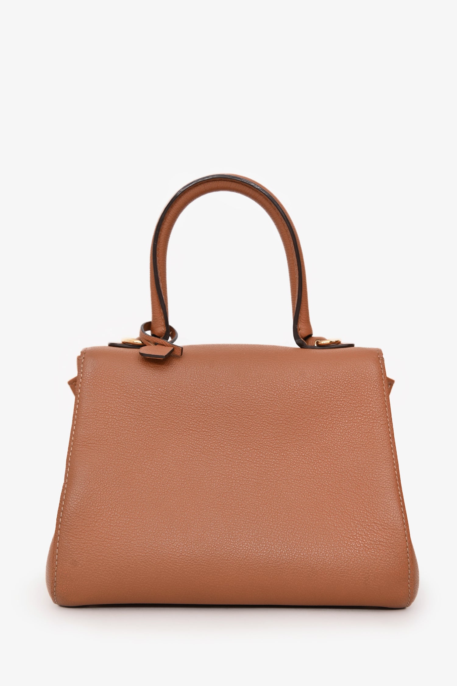 Delvaux Brown Calf Leather Brillant Mini Bag GHW With Strap