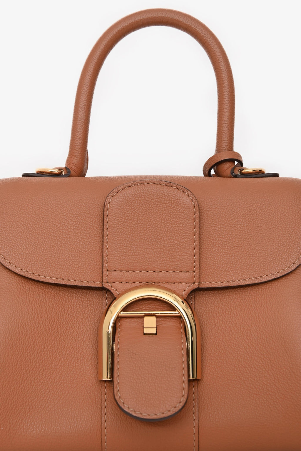 Delvaux Brown Calf Leather Brillant Mini Bag GHW With Strap