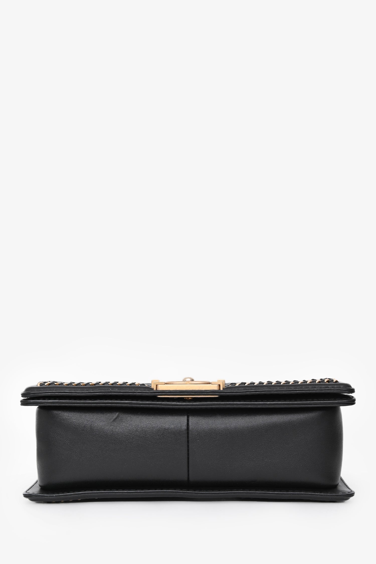 Pre-Loved Chanel™ 2016/17 Black Quilted Leather Medium Chain Top Handle Bag