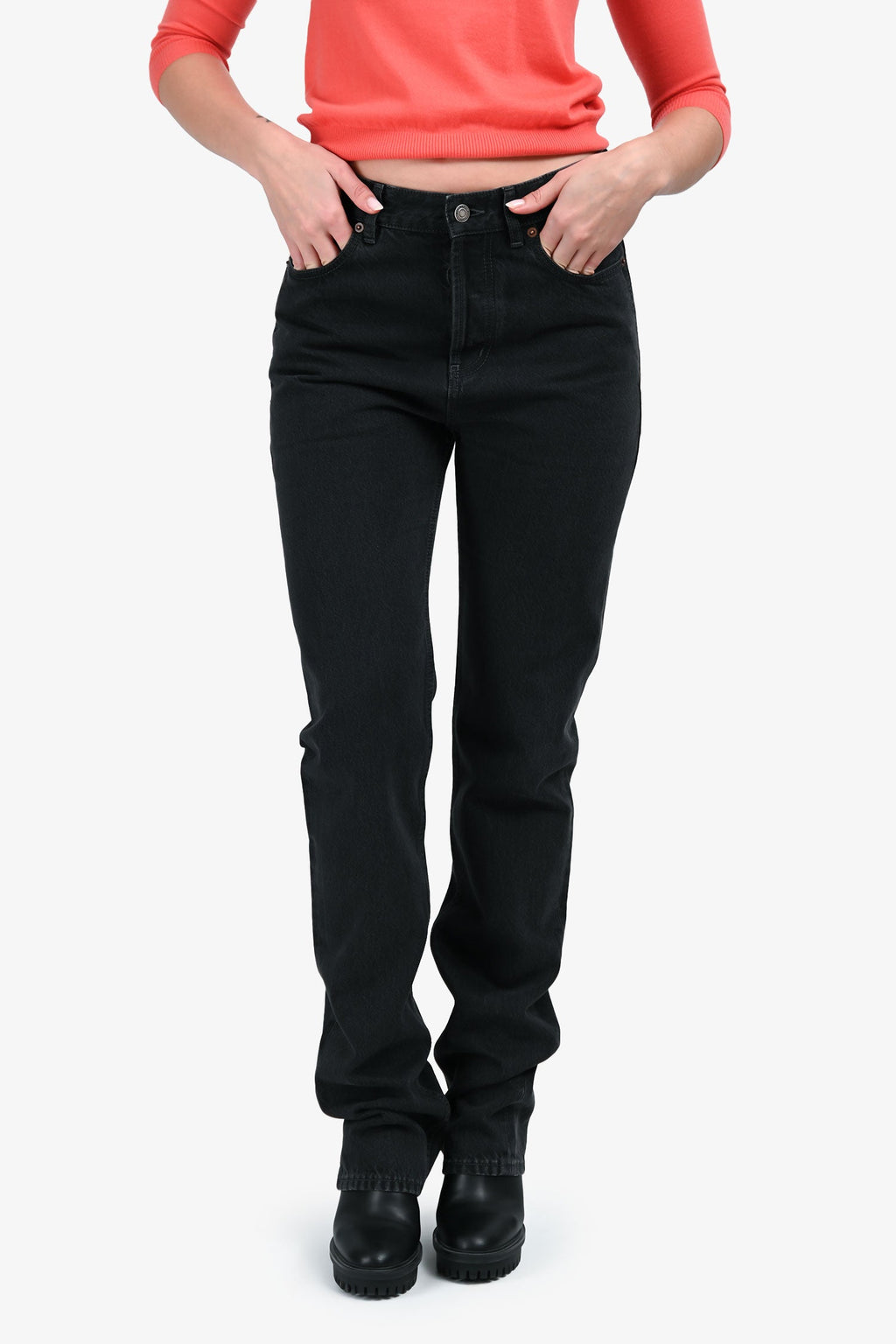 Saint Laurent 2024 Dark Wash Denim Straight Leg Jeans Size 30
