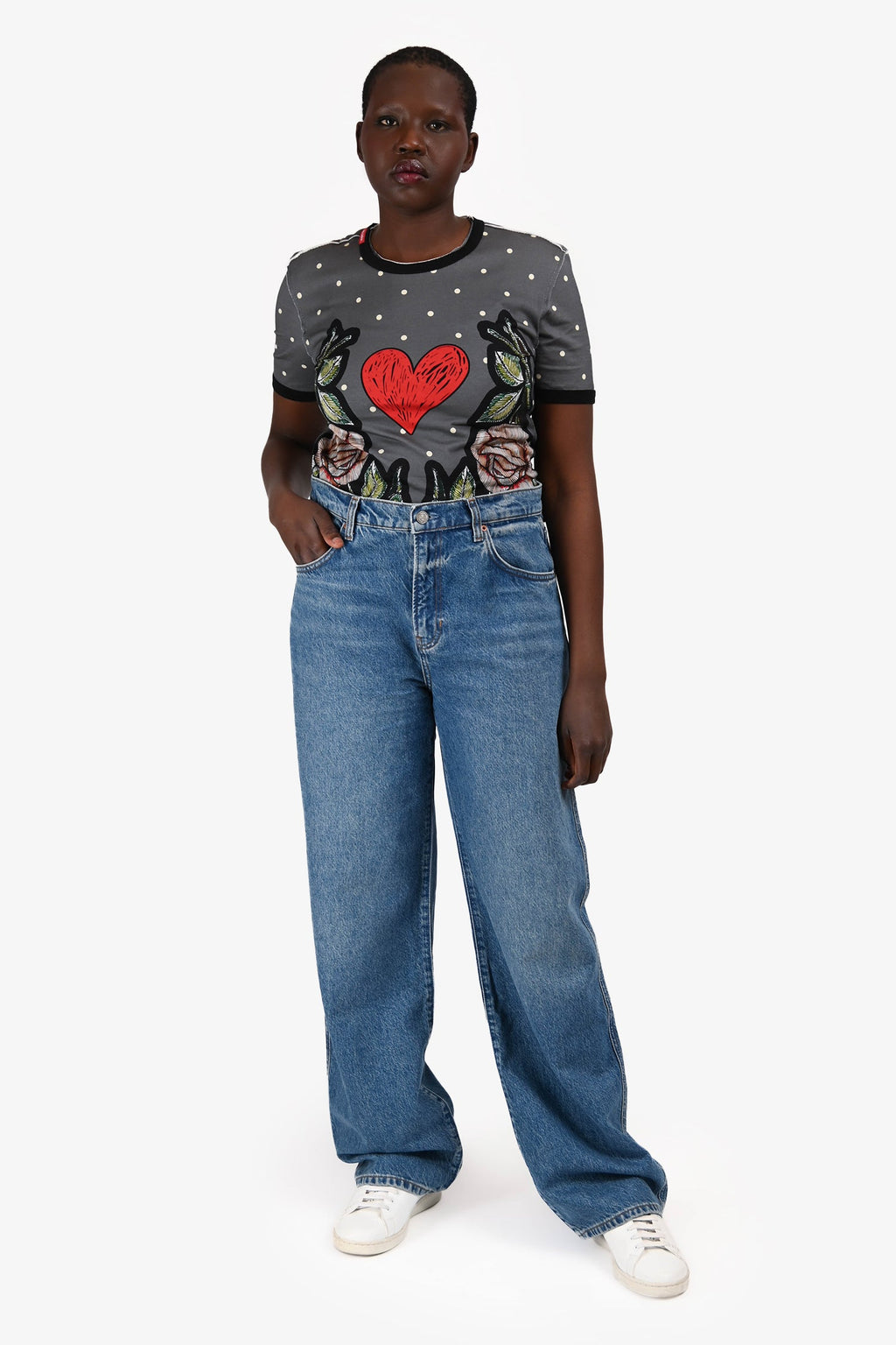 Reformation Blue Denim Mid Rise Straight 'Val 90s' Jeans Size 30L