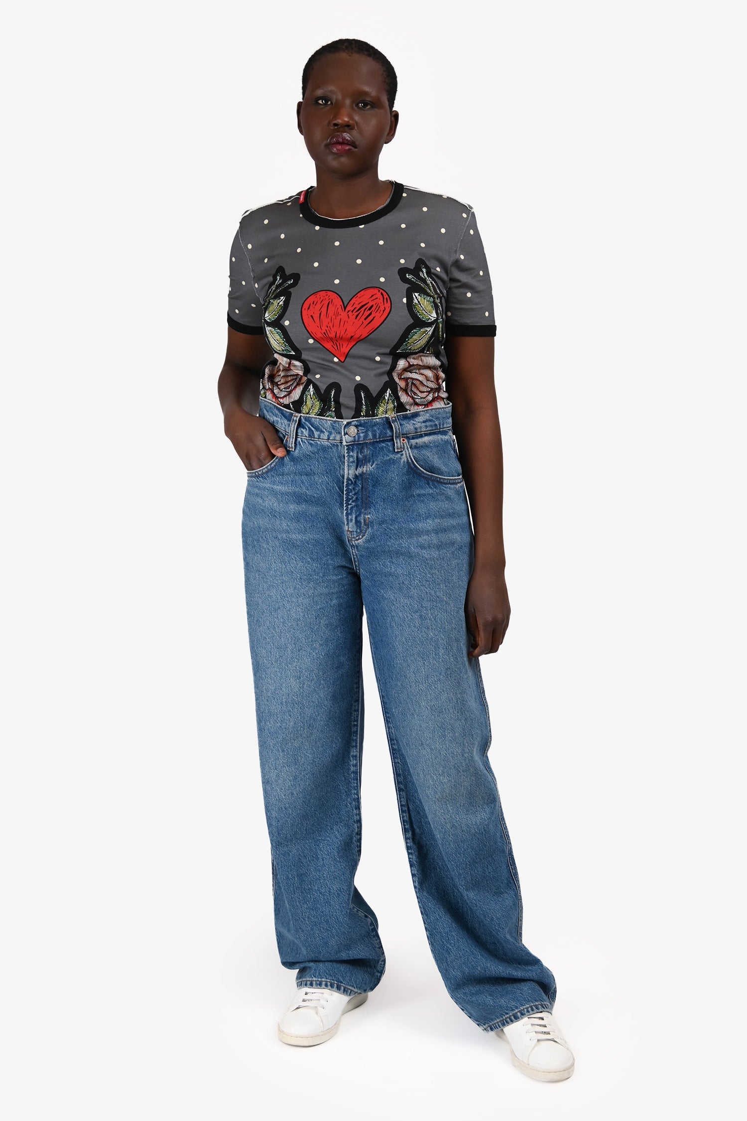 Reformation Blue Denim Mid Rise Straight 'Val 90s' Jeans Size 30L