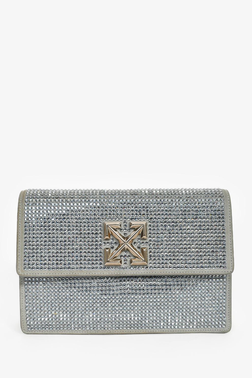 Off-White By Virgil Abloh Rhinestone Embellished Clutch With Strap