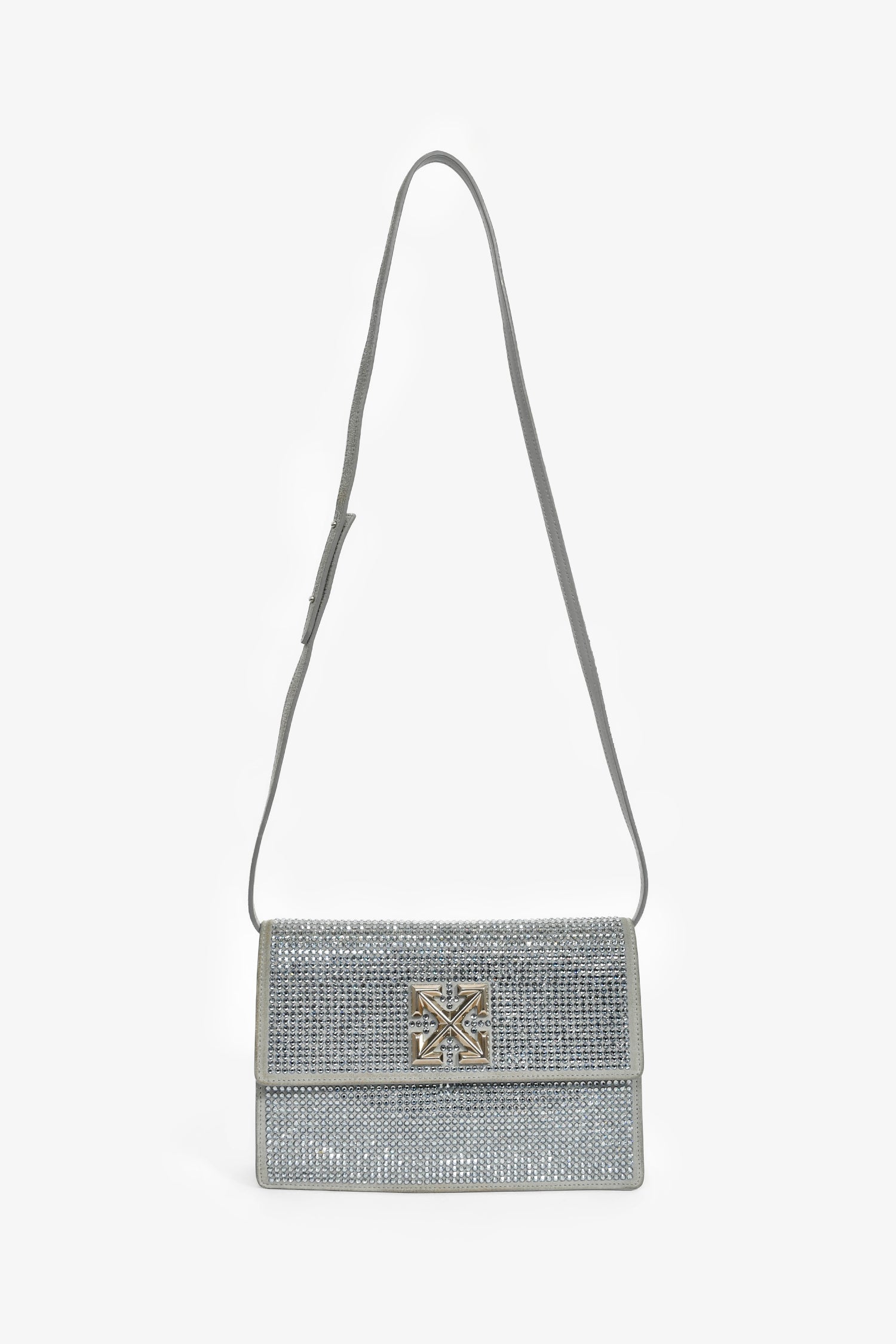 Off-White By Virgil Abloh Rhinestone Embellished Clutch With Strap